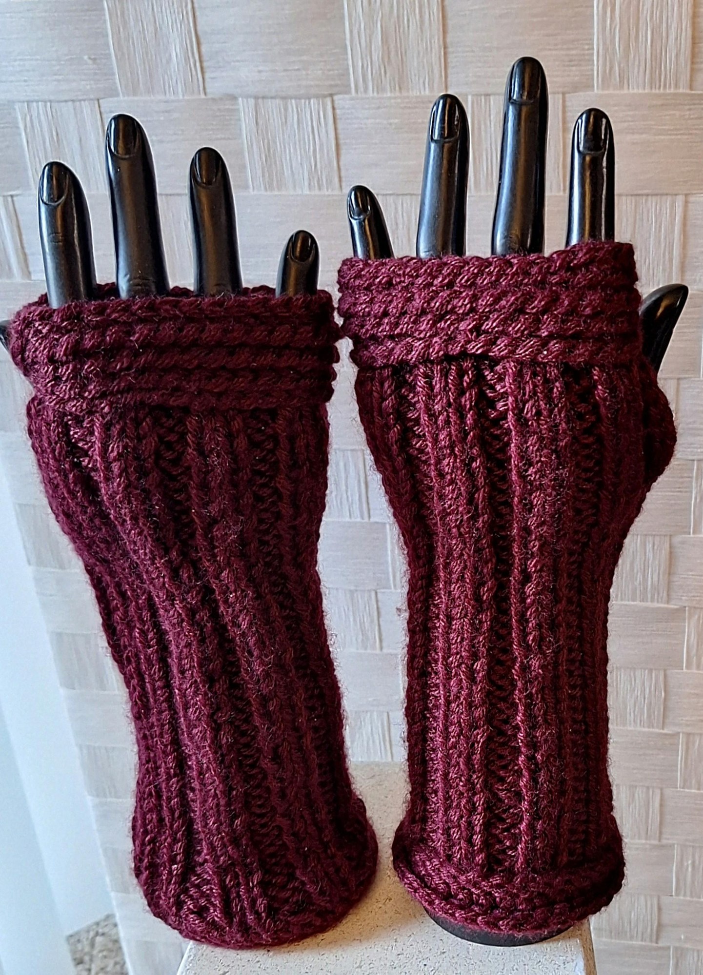 Cashmere Blend Fingerless Gloves, view 8