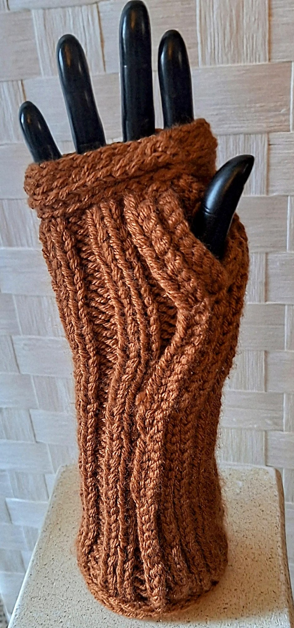 Cashmere Blend Fingerless Gloves, view 6