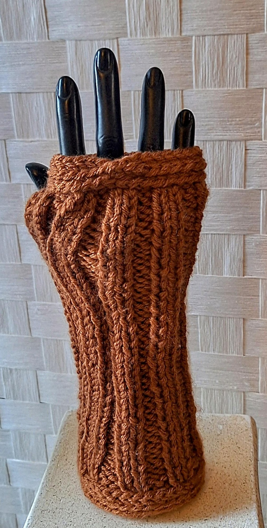 Cashmere Blend Fingerless Gloves, view 8