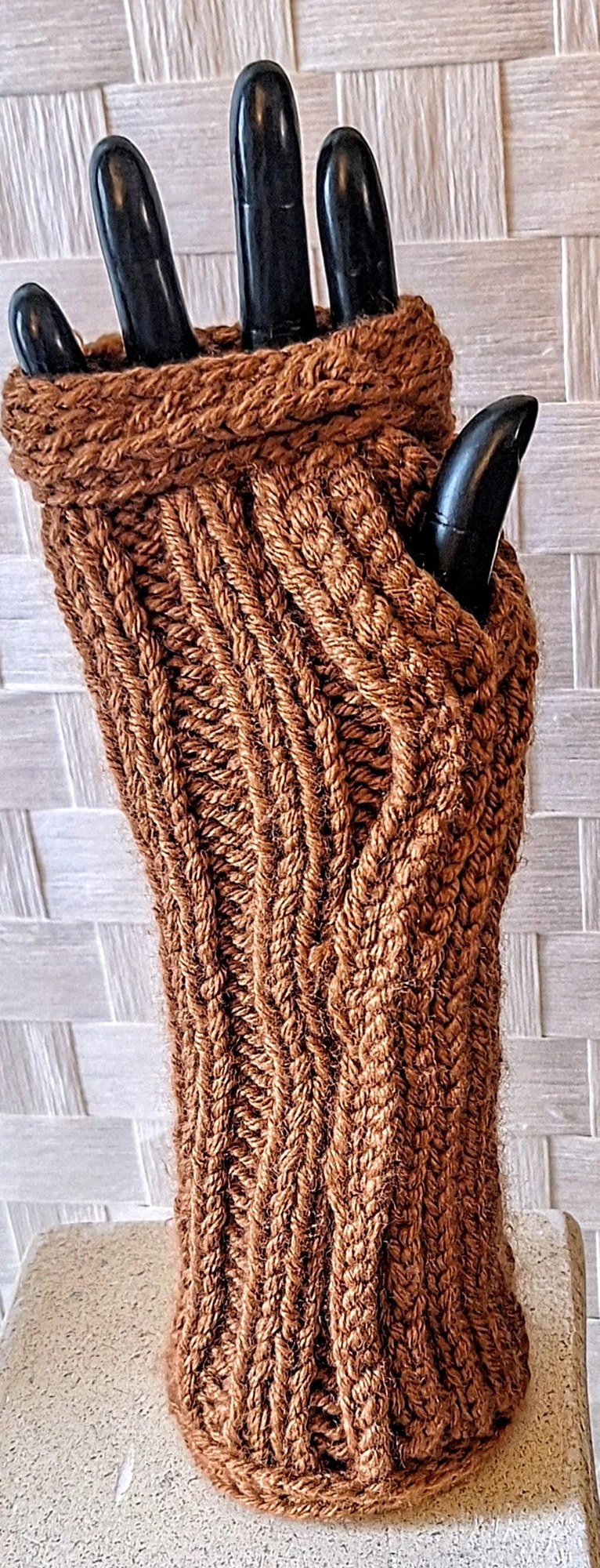 Cashmere Blend Fingerless Gloves, view 9