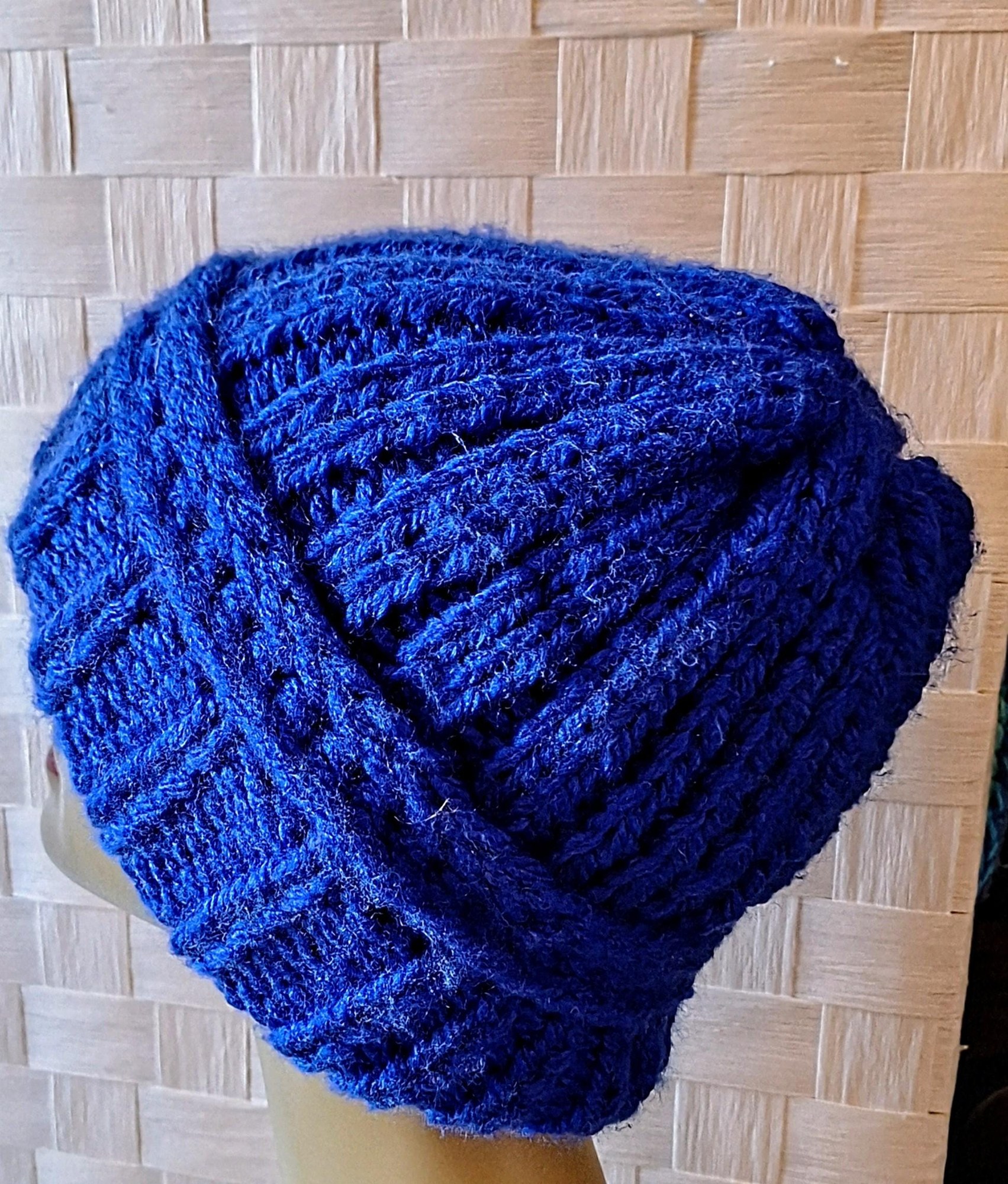 Versatile Rib Stitch Beanies With Faux Leather Tag, view 3