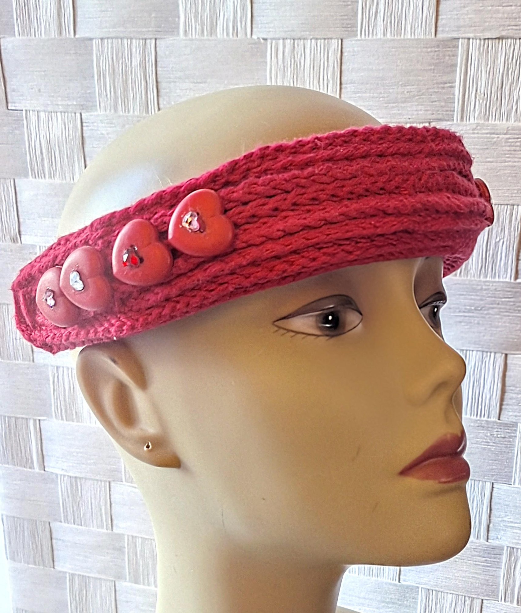 Artisanal Embossed Crochet Headband, view 4