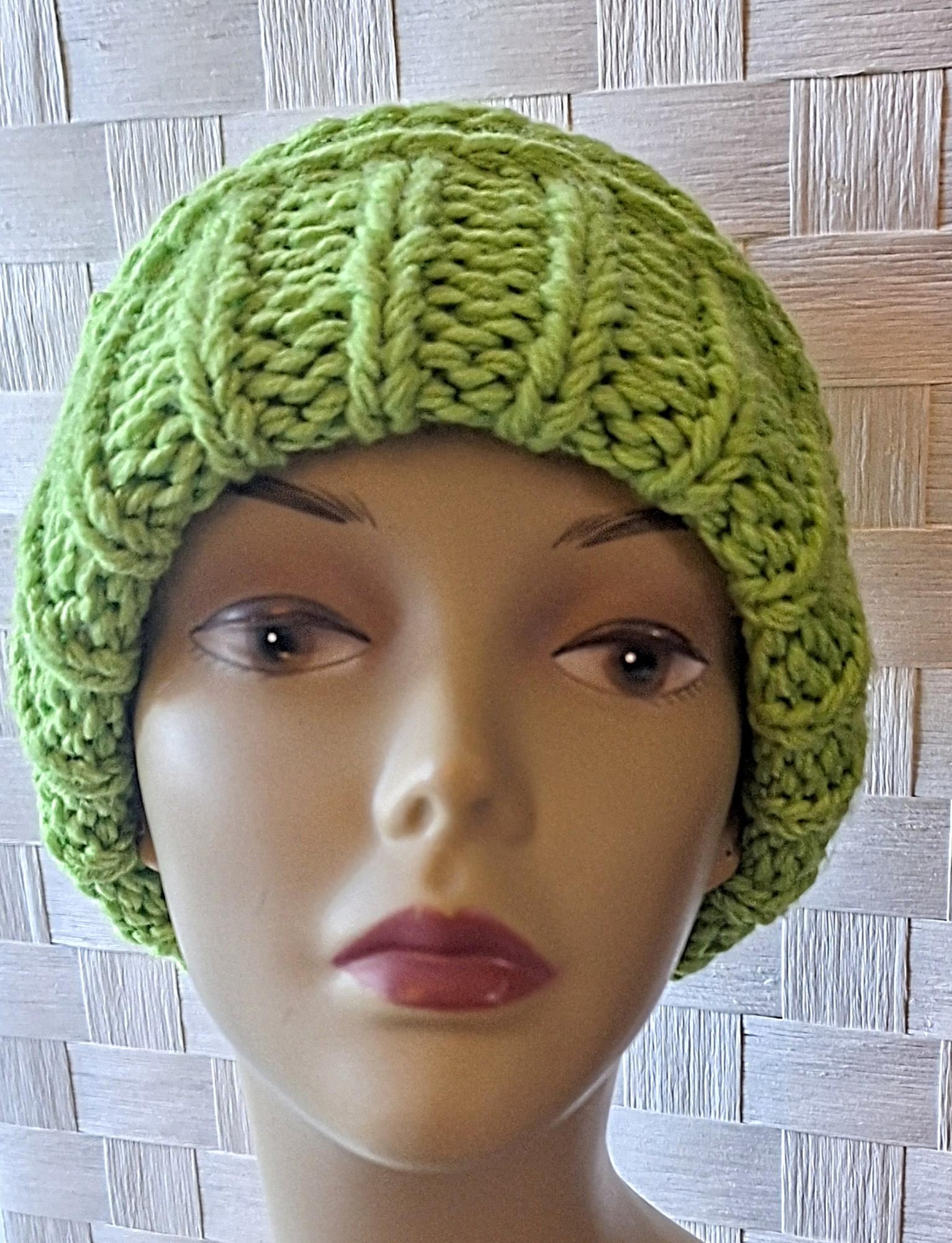 Versatile Rib Stitch Beanies With Faux Leather Tag, view 6