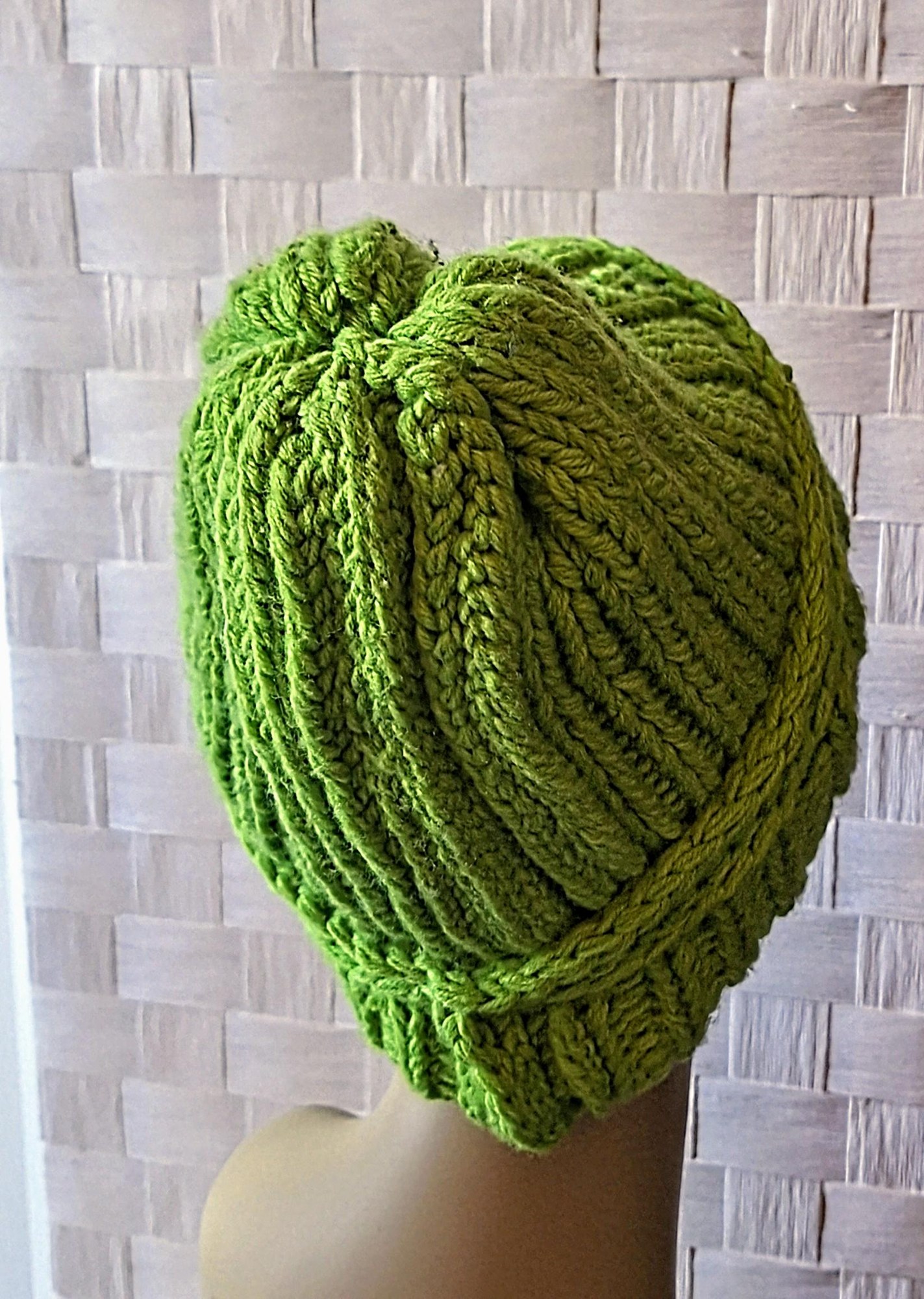 Versatile Rib Stitch Beanies With Faux Leather Tag, view 7