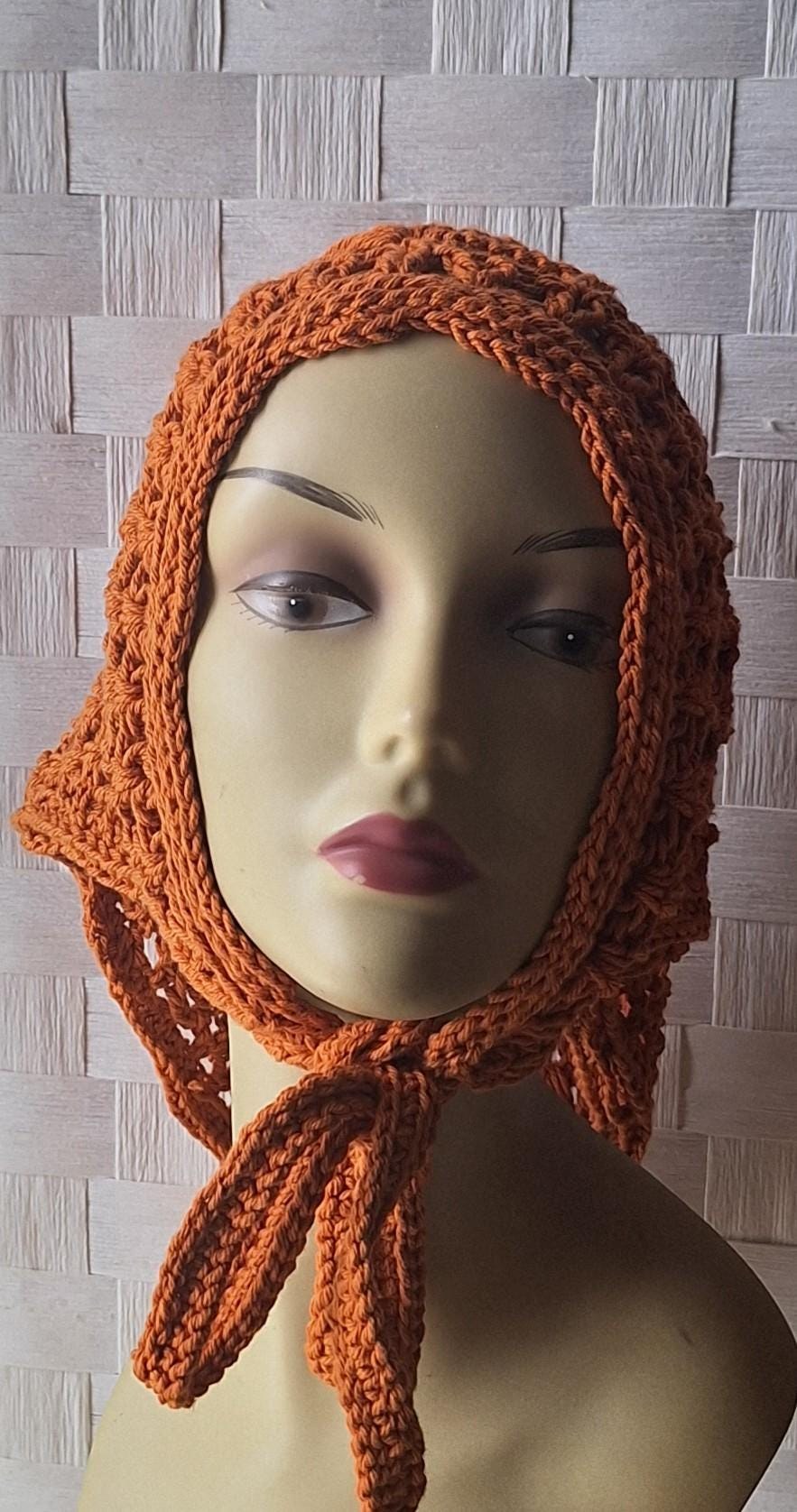 Hand Crochet Bohemian Bandana With Petals & Flowers Brooch, view 6