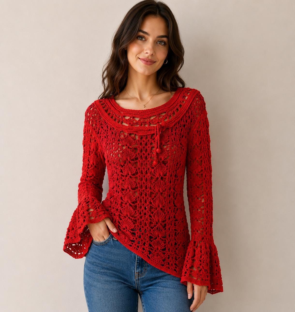 Assymetrical Crochet Tunic/CoverUp