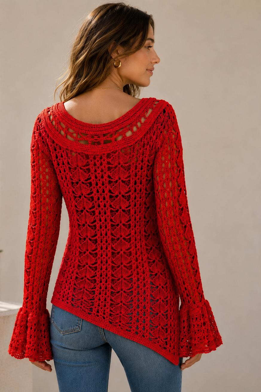 Assymetrical Crochet Tunic/CoverUp, view 2