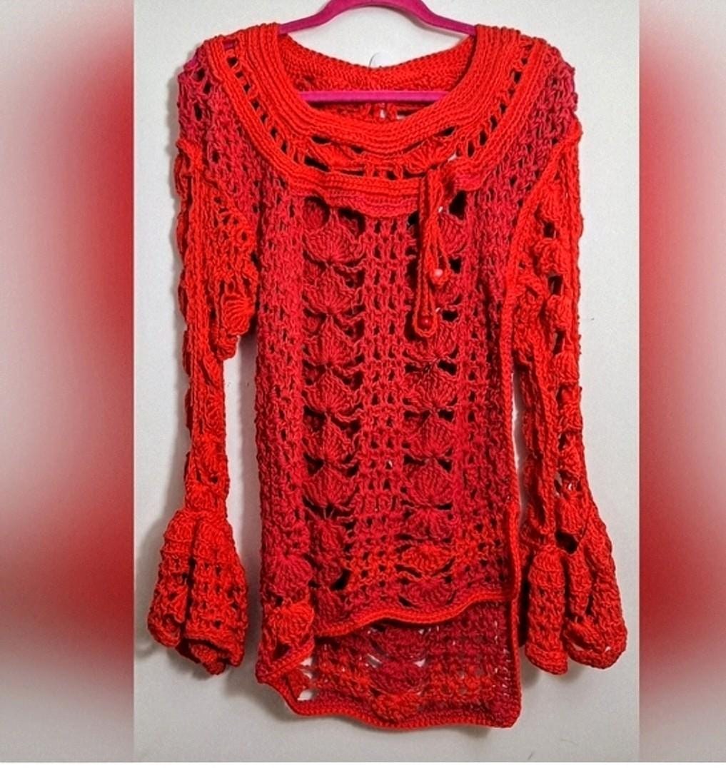 Assymetrical Crochet Tunic/CoverUp, view 3