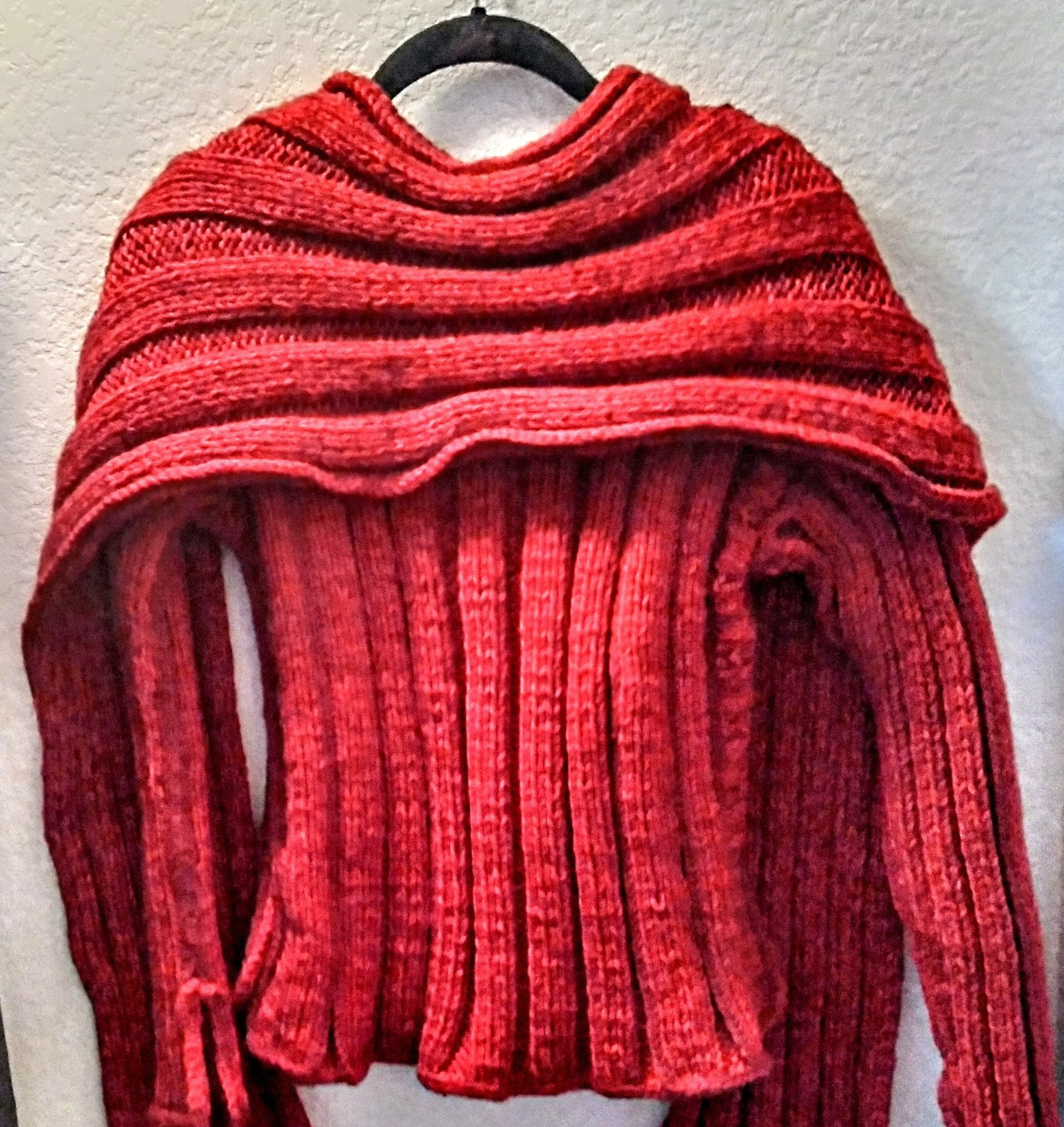 Retro Poor Boy Sweater And Hooded Scarf.(2PC)