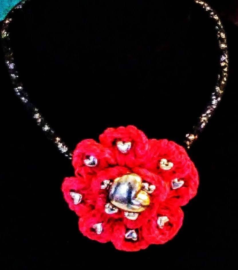 Heirloom Pendant Crochet Flower Convertible Necklace
