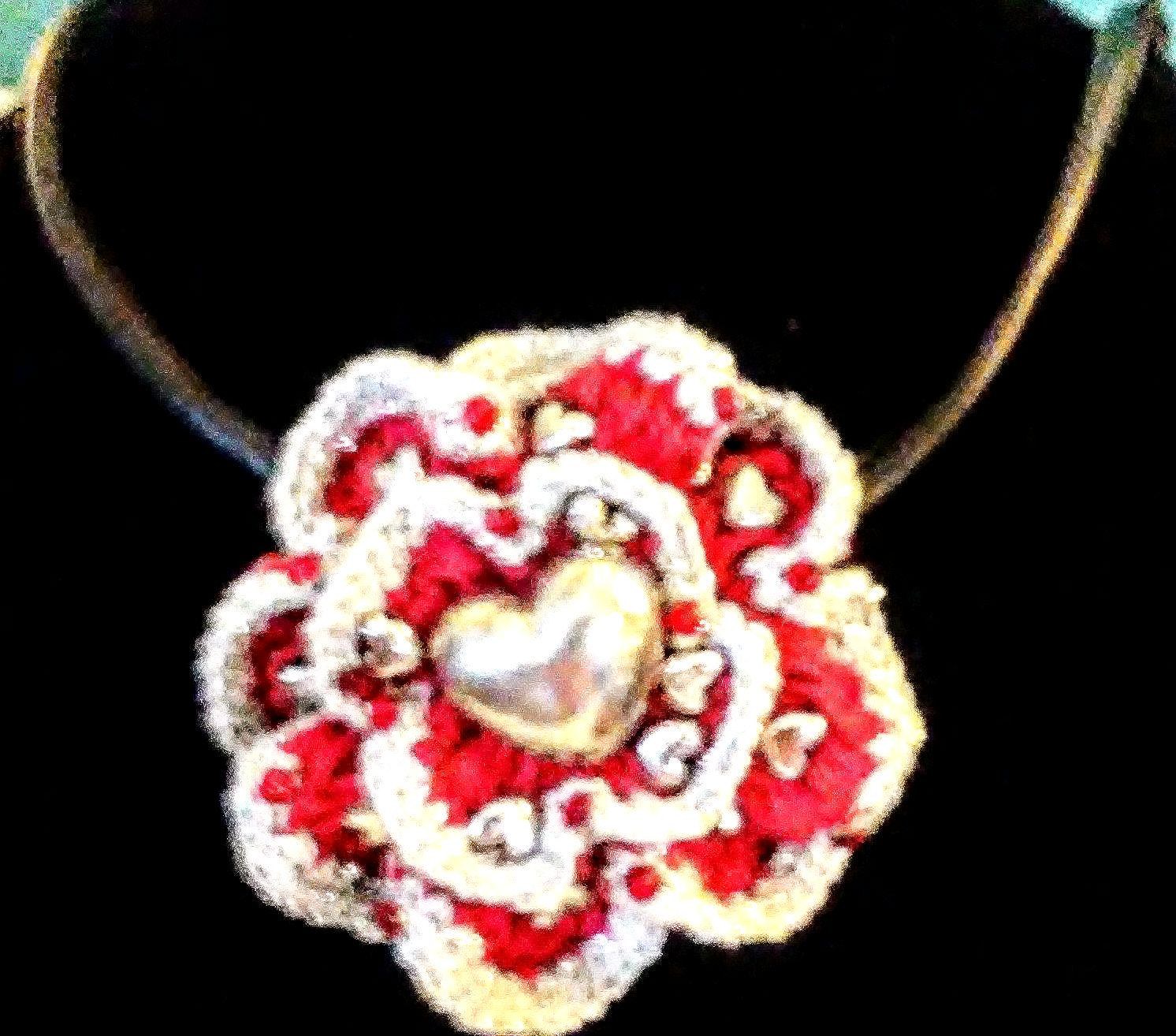 Heirloom Crochet Flower Convertible Necklace