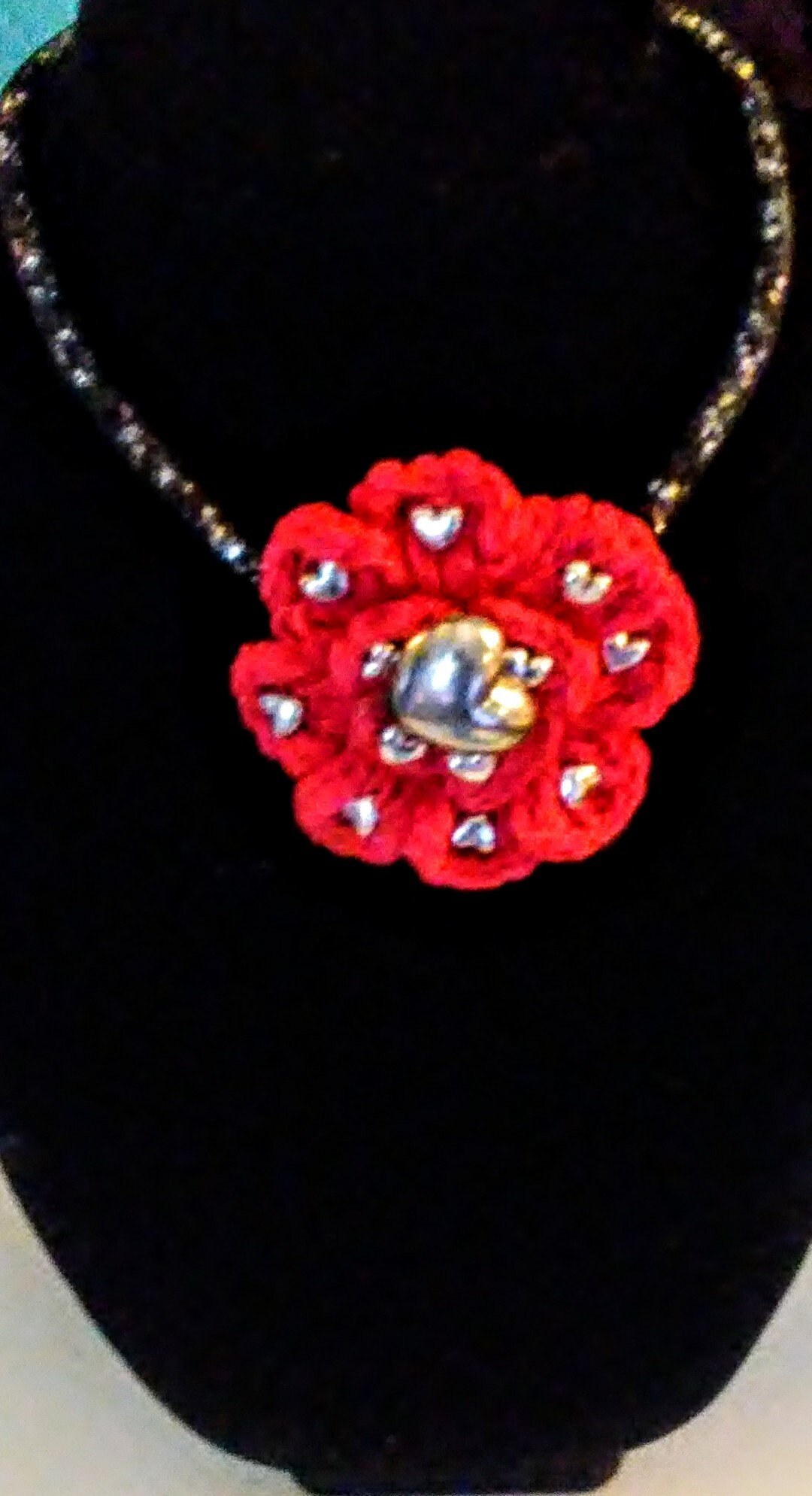 Heirloom Crochet Flower Convertible Necklace, view 2