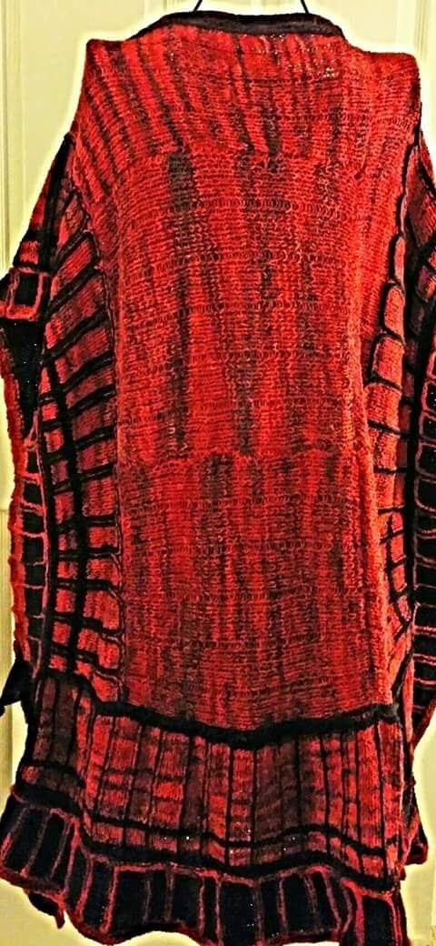 Couture HandKnit Art Deco Poncho