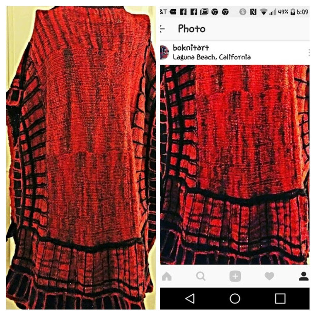 Couture HandKnit Art Deco Poncho, view 2