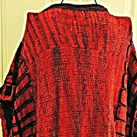 Couture HandKnit Art Deco Poncho, view 4