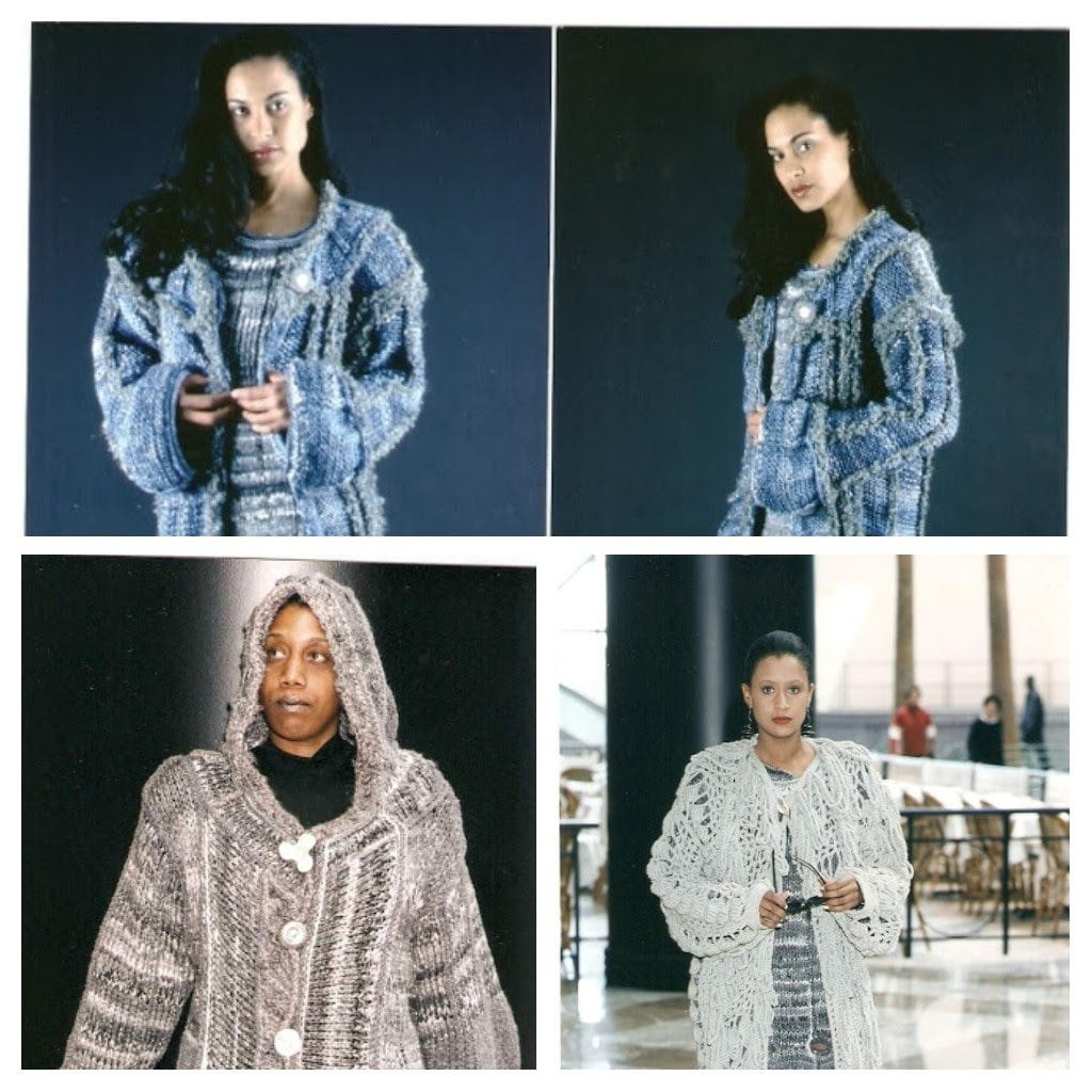 Hand Knitted Hooded Maxi Sweater Coat, view 2
