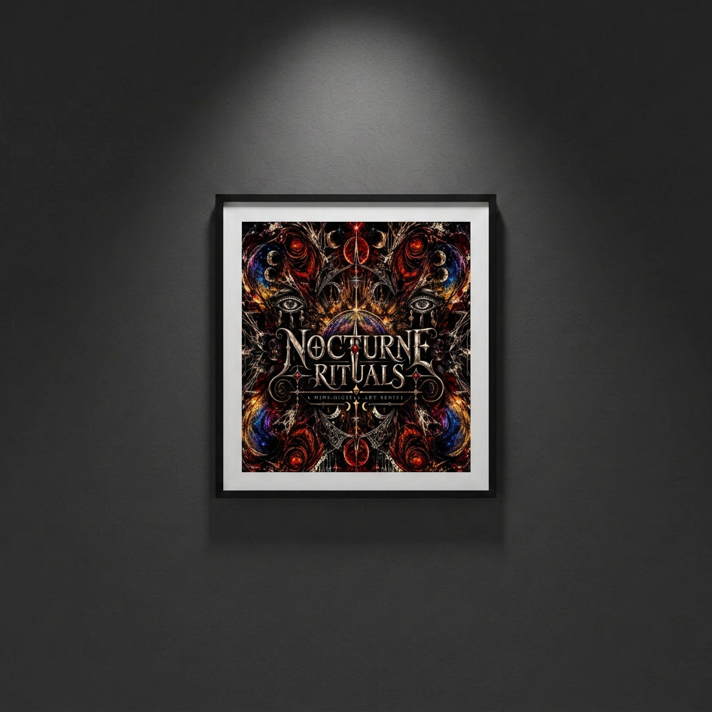 Nocturne Rituals framed collection cover preview, digital download only, frame not included