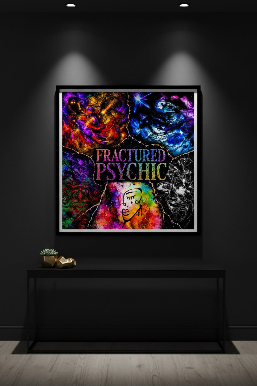 Fractured Psychic — Abstract Portrait Digital Art Bundle | Instant Download