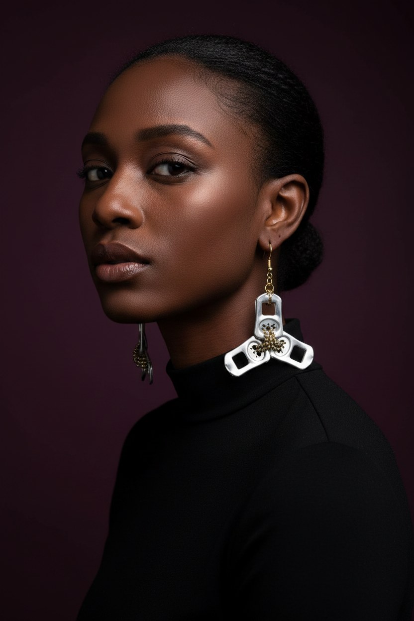 The Tri Axis Drop Earrings