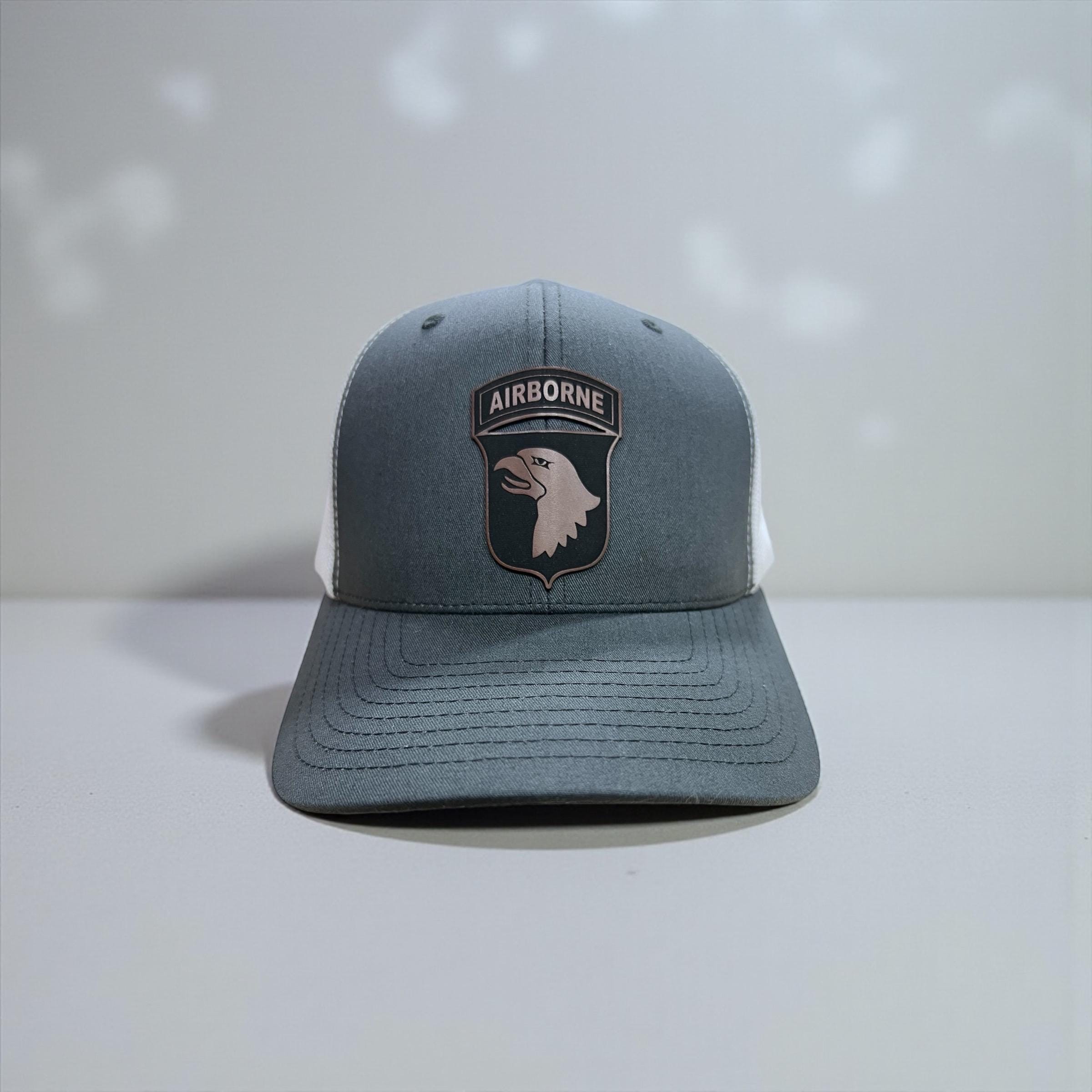101st Airborne Army Hat, Leather Patch, Veteran Tactical Cap