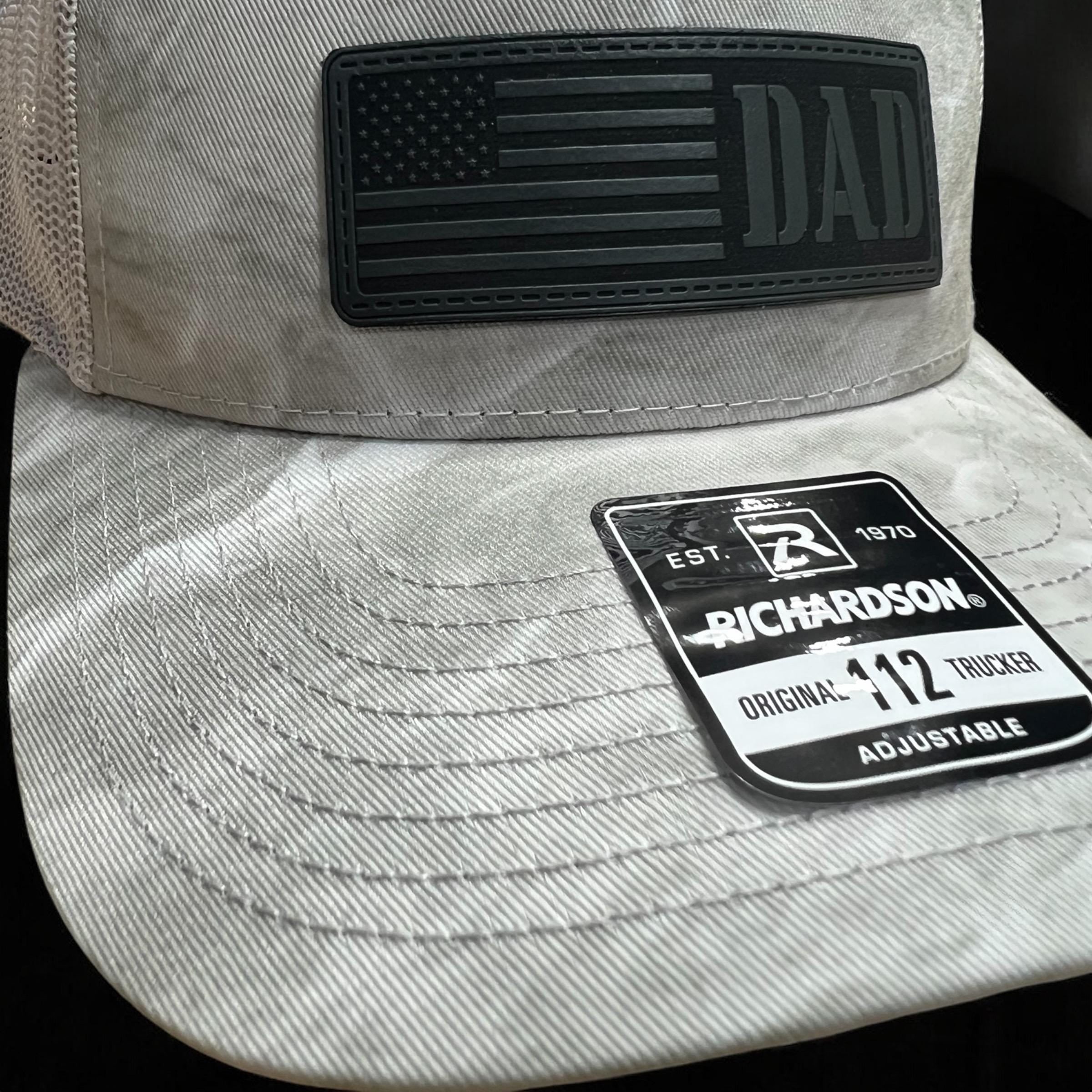 American Flag Leather Patch Dad Hat: Patriotic Baseball Cap