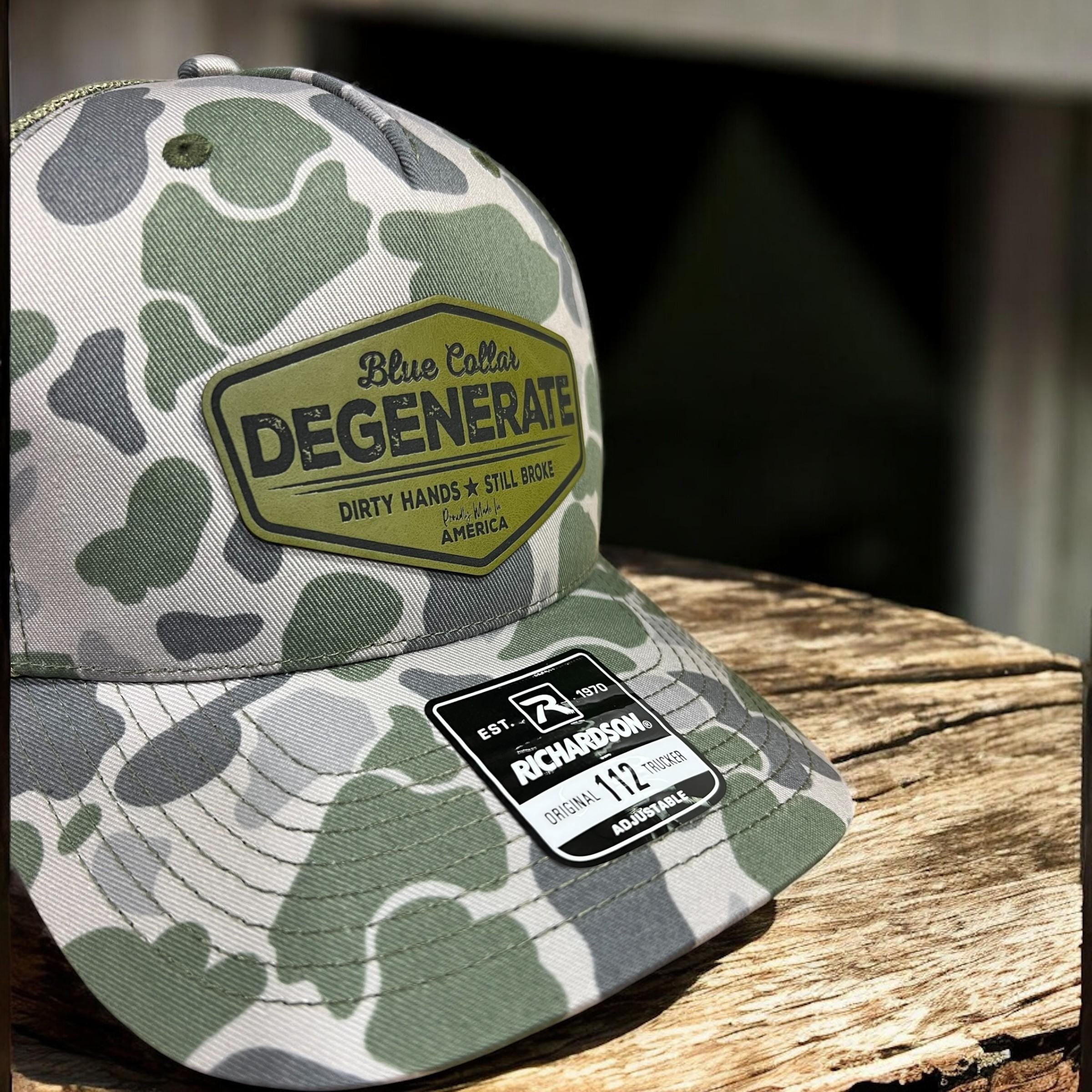 Blue Collar Degenerate Hat: Made in USA, American Pride Cap
