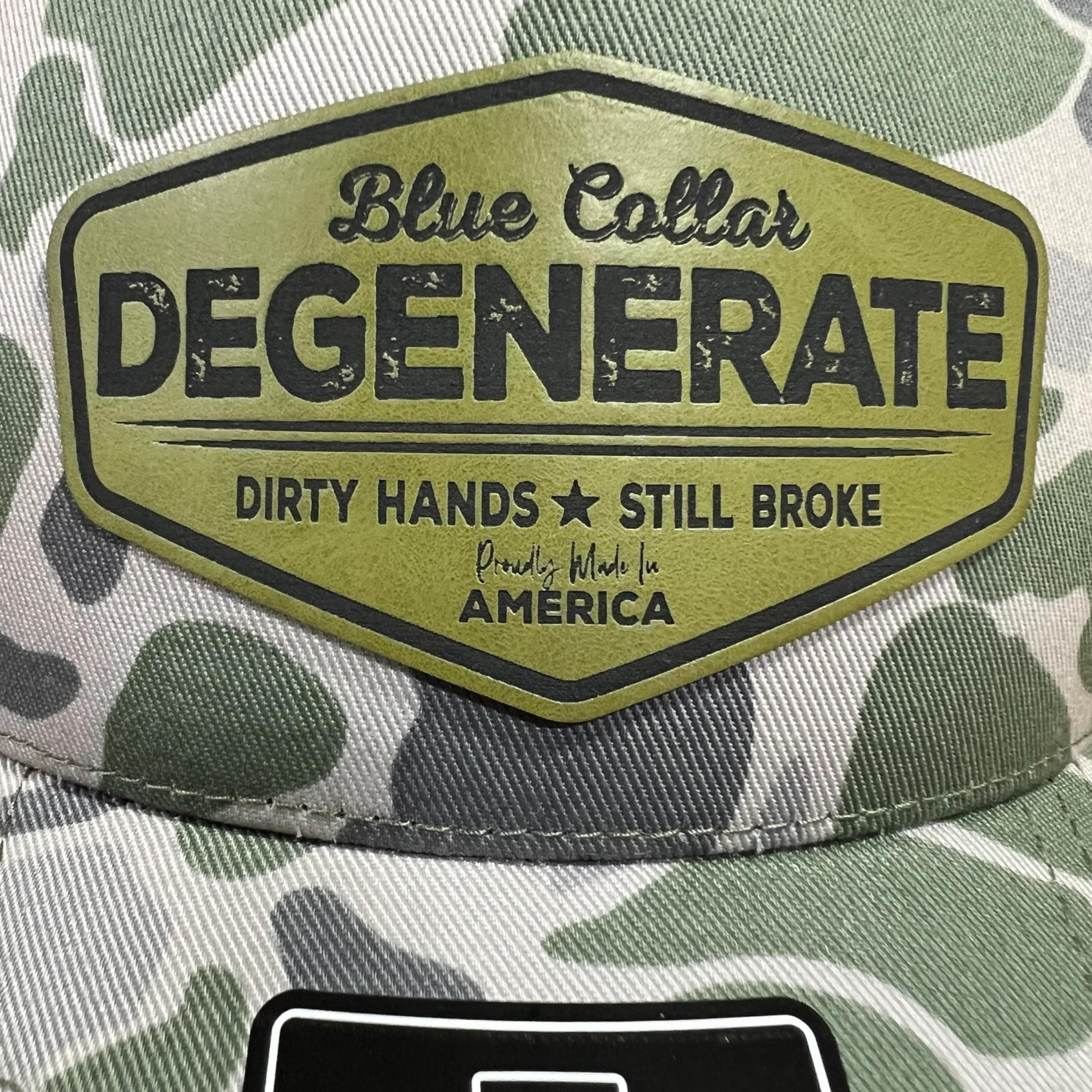 Blue Collar Degenerate Hat: Made in USA, American Pride Cap