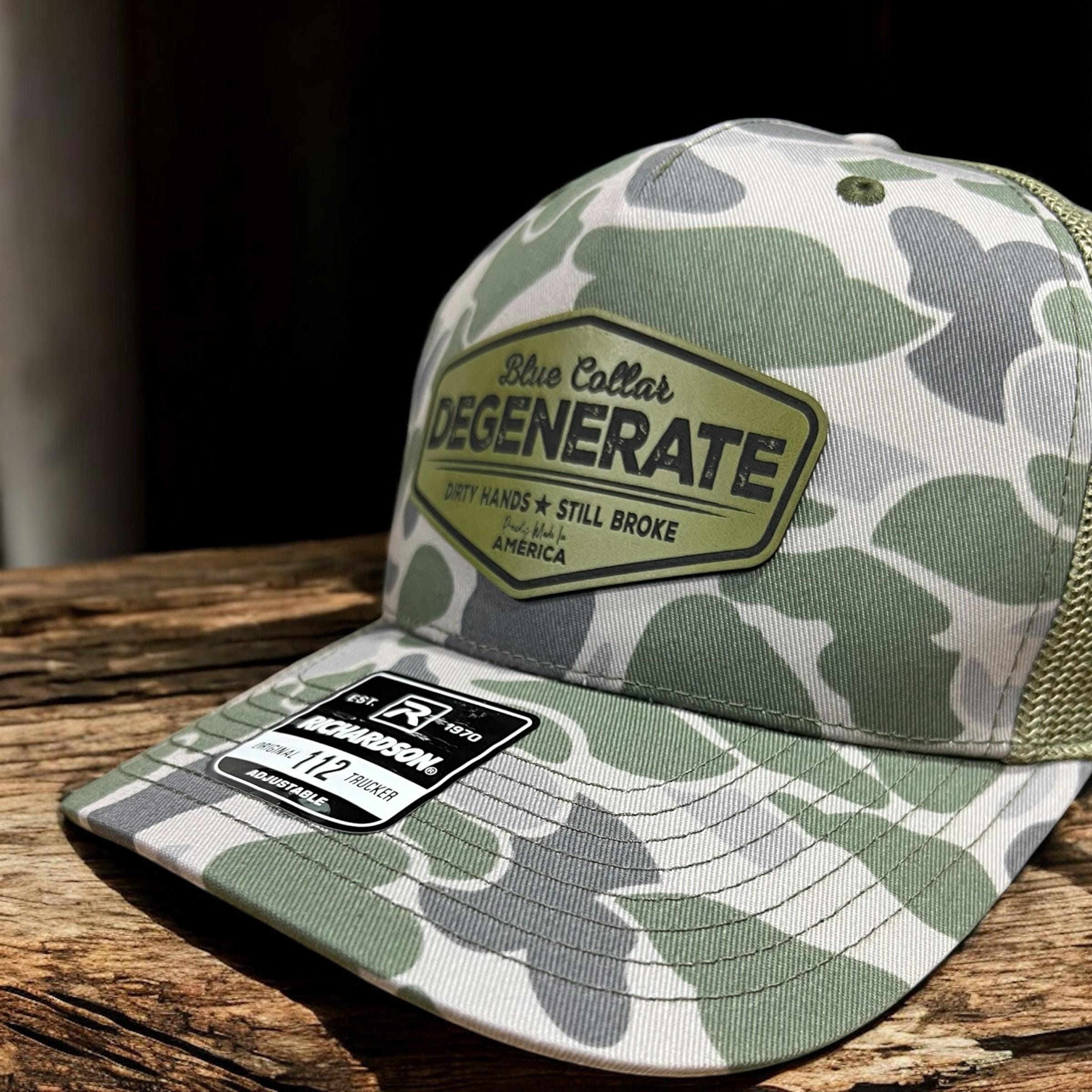 Blue Collar Degenerate Hat: Made in USA, American Pride Cap