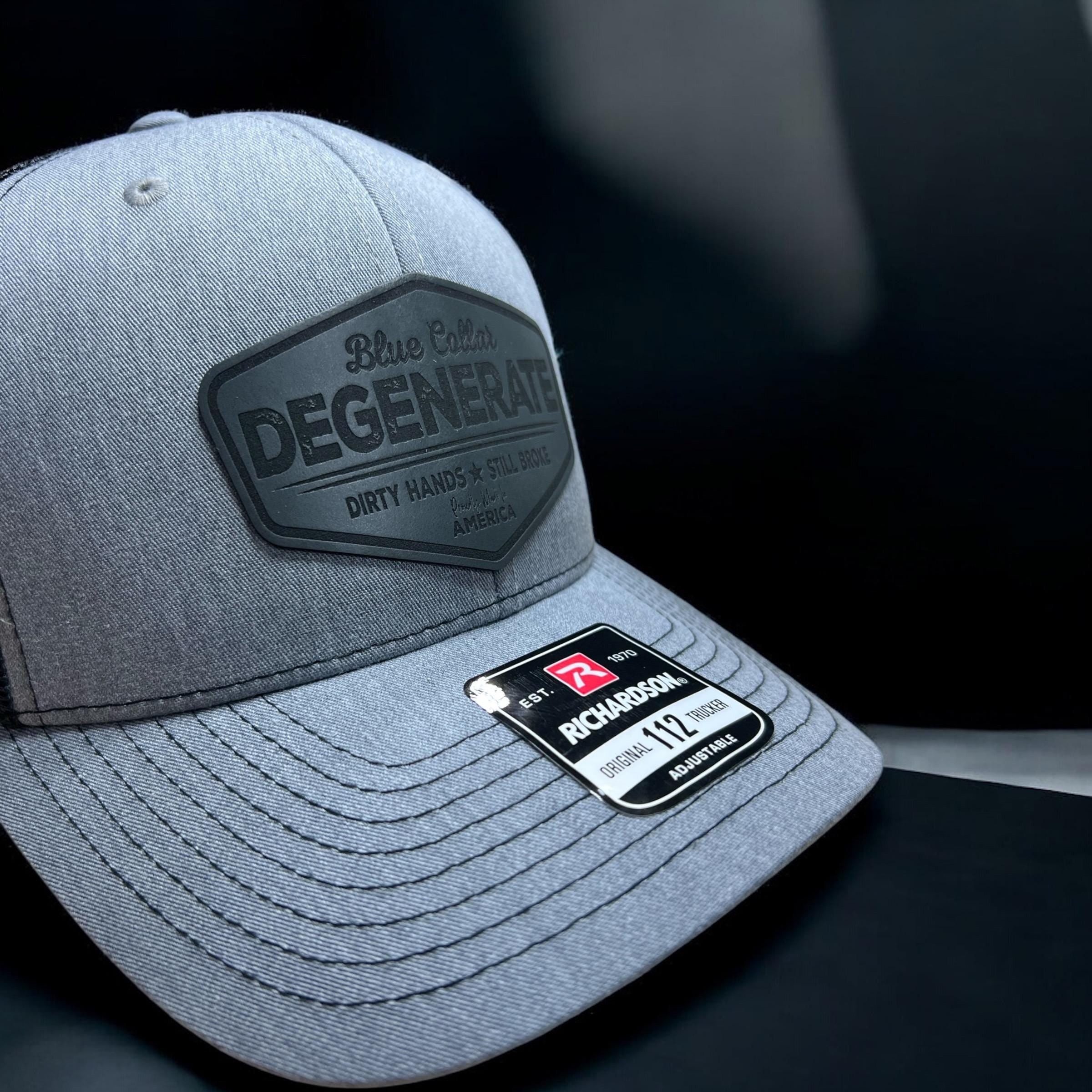Blue Collar Degenerate Hat: Made in USA, American Pride Cap