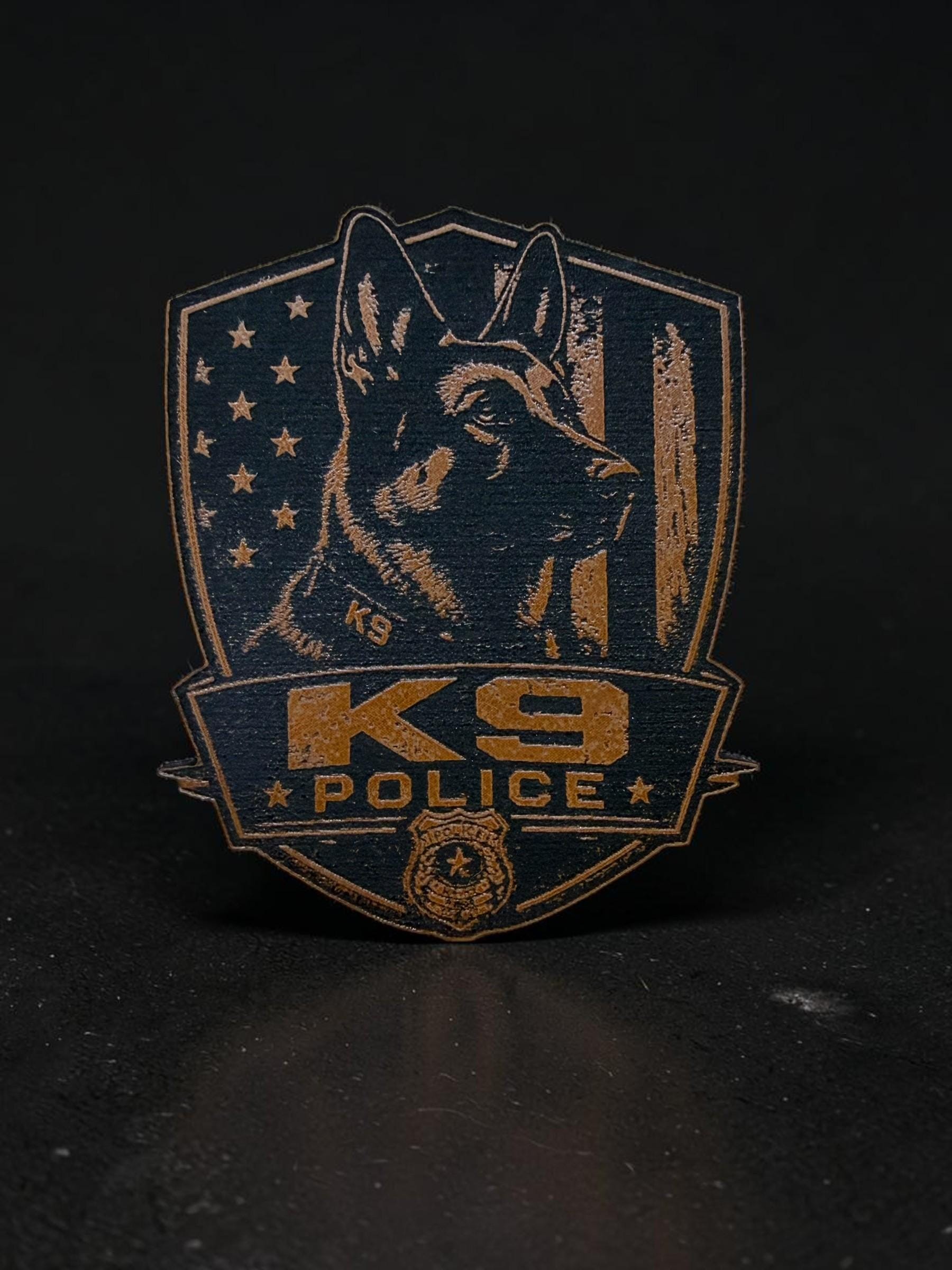 Custom K9 Leather Patch Hat – German Shepherd, Belgian Malinois, Bloodhound – Police or Sheriff – Laser Engraved Richardson 112 Style Hat