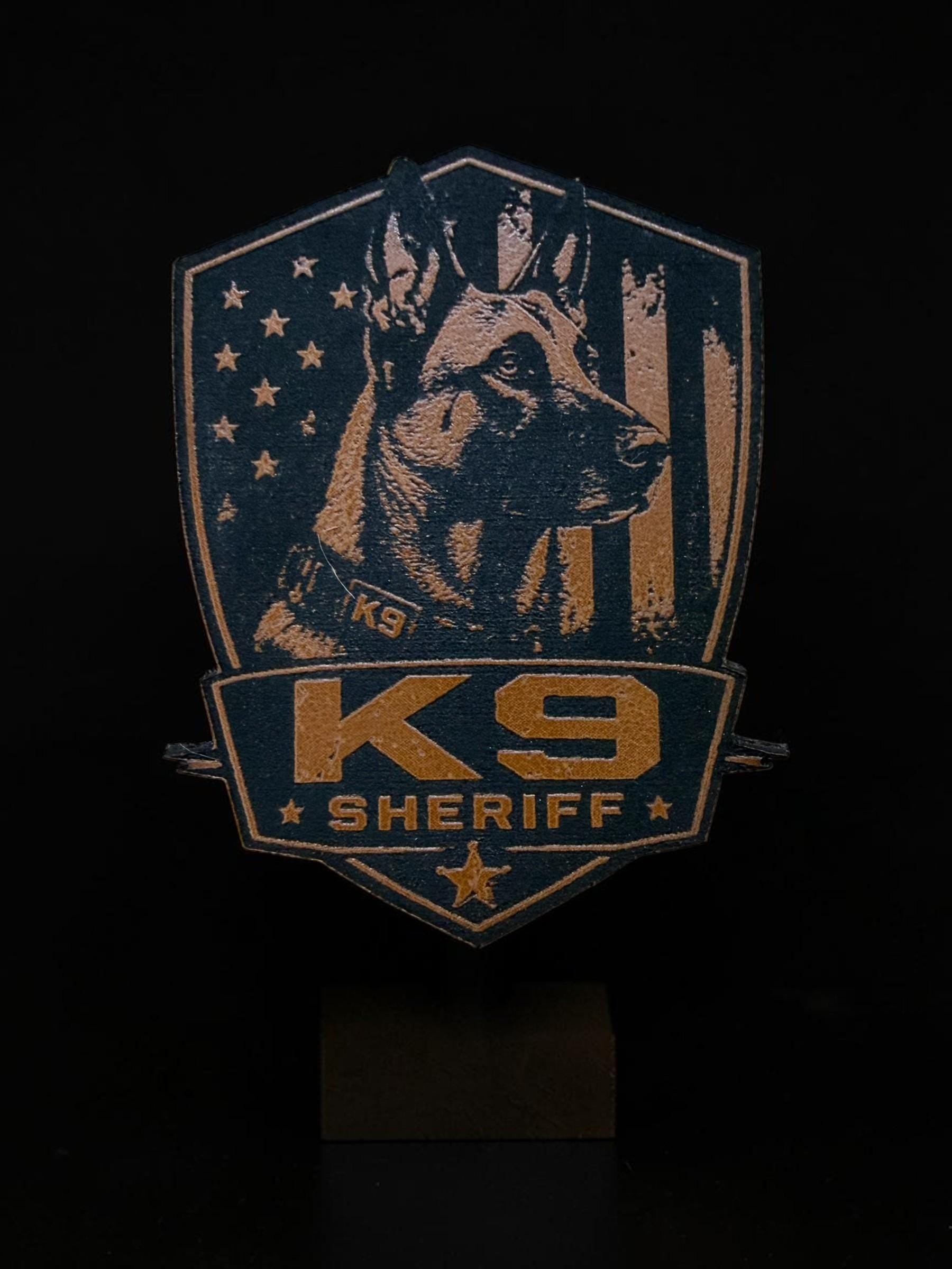 Custom K9 Leather Patch Hat – German Shepherd, Belgian Malinois, Bloodhound – Police or Sheriff – Laser Engraved Richardson 112 Style Hat
