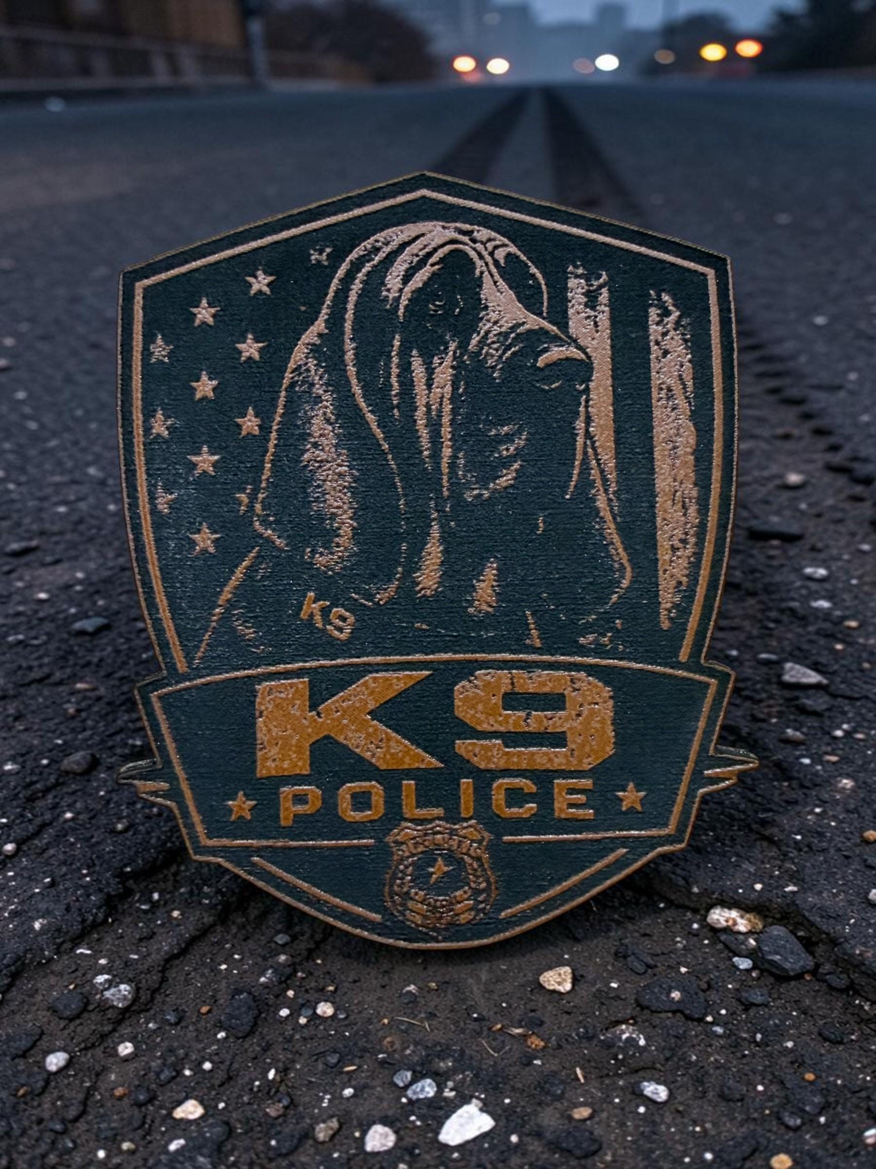 Custom K9 Leather Patch Hat – German Shepherd, Belgian Malinois, Bloodhound – Police or Sheriff – Laser Engraved Richardson 112 Style Hat