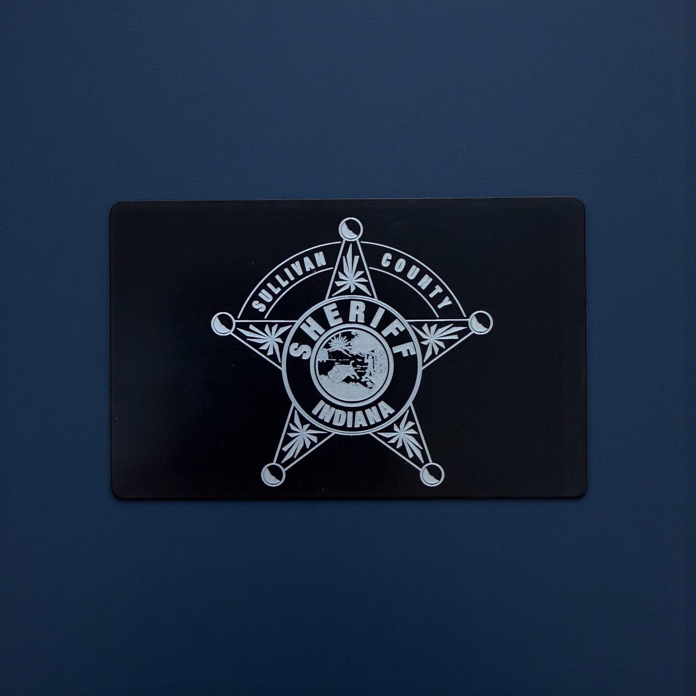 Metal Miranda Warning Card