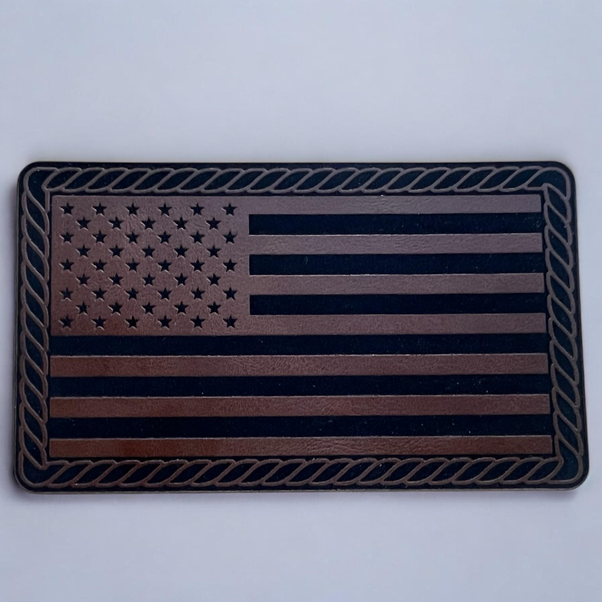 Richardson American Flag Patch Hat, Leatherette USA Cap