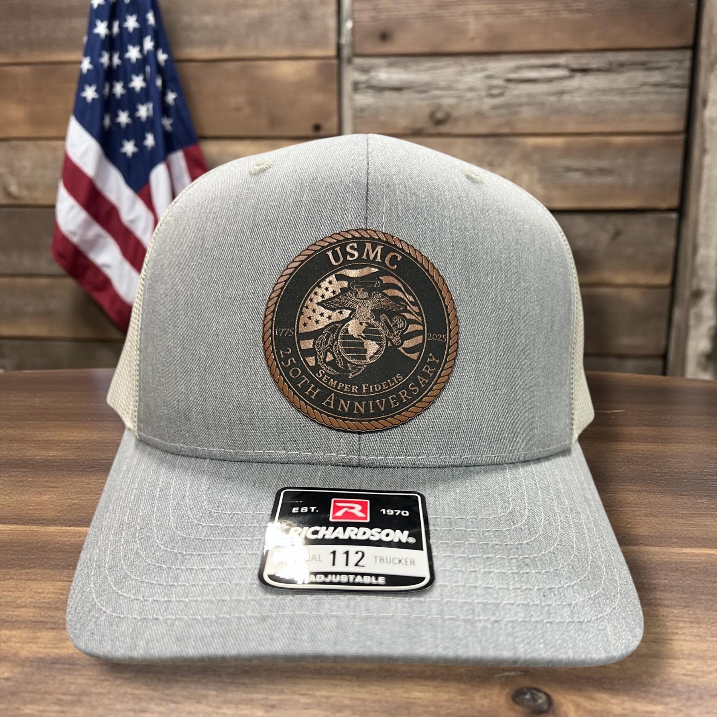 USMC 250th Anniversary Patch Hat, Marine Corps Gift