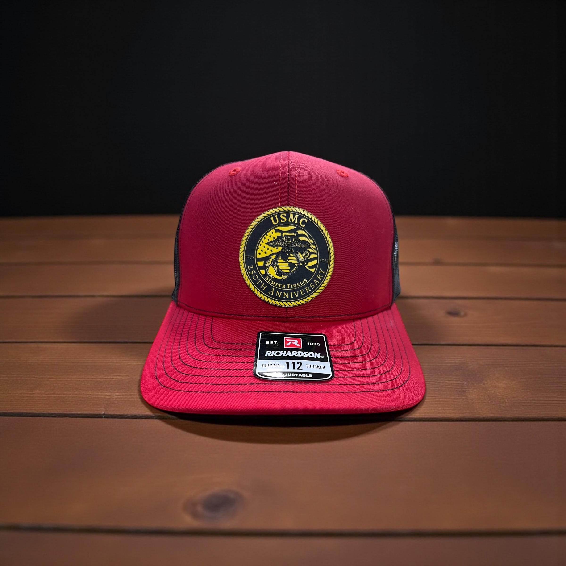 USMC 250th Anniversary Patch Hat, Marine Corps Gift