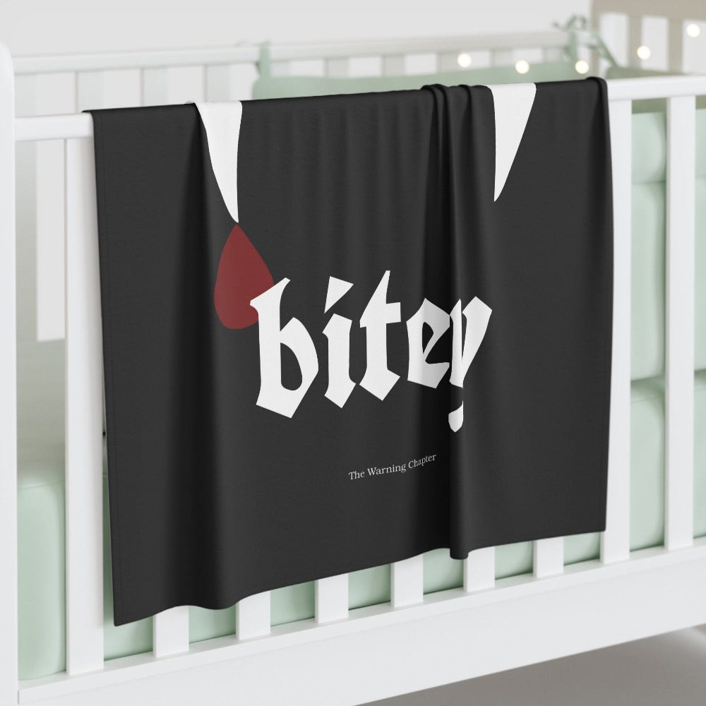 A Lil’ Bitey Gothic Baby Blanket