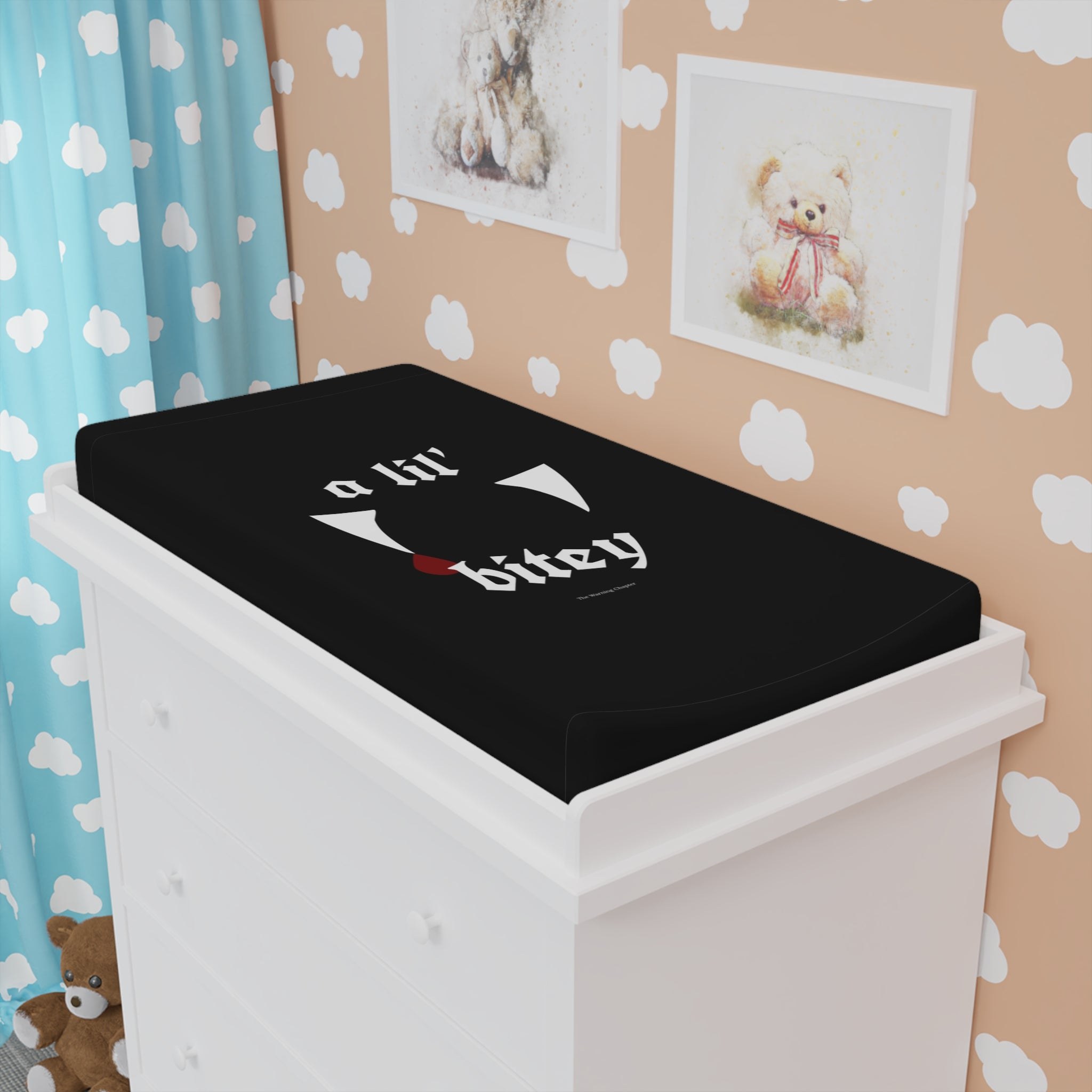 Baby Changing Pad Cover "a lil bitey"