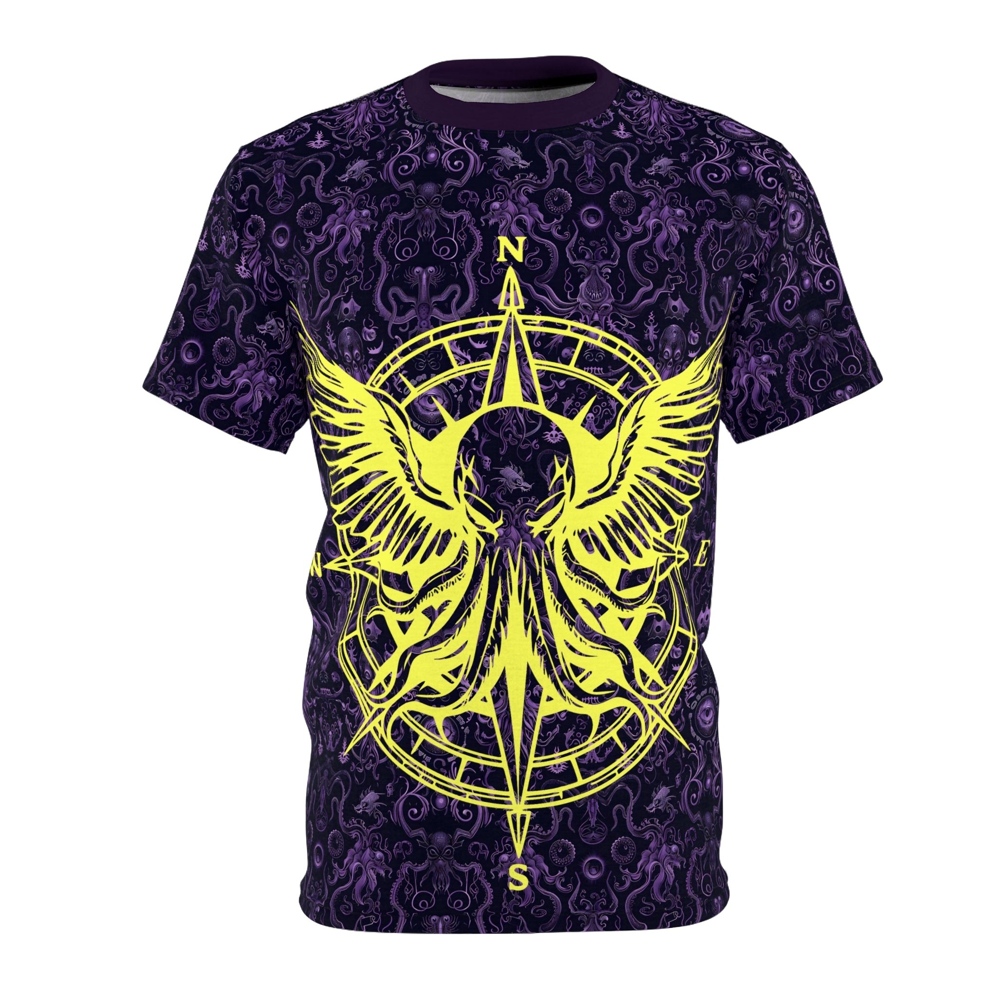 Chtulhu Compass Reading Purple Lovecraft Tee