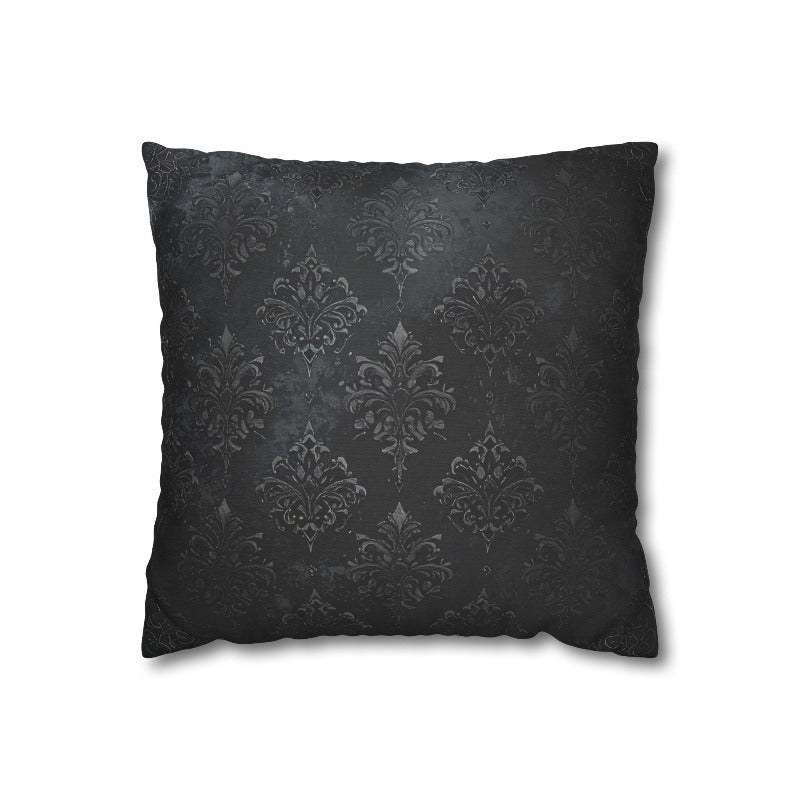 Dark Damask Gothic Throw Pillow Cover