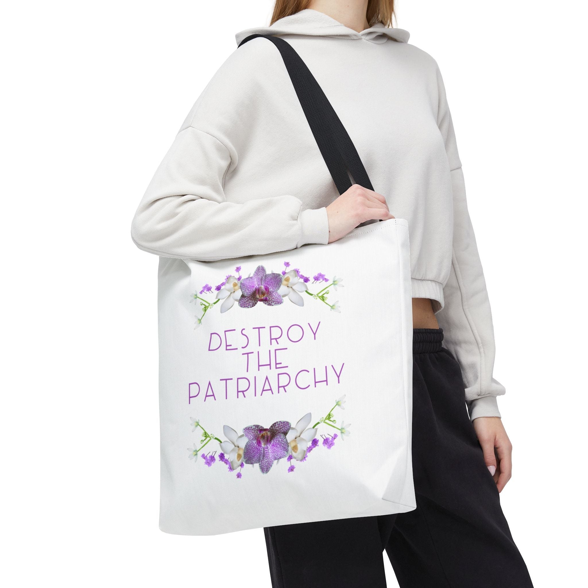 Destroy the Patriarchy Floral Tote
