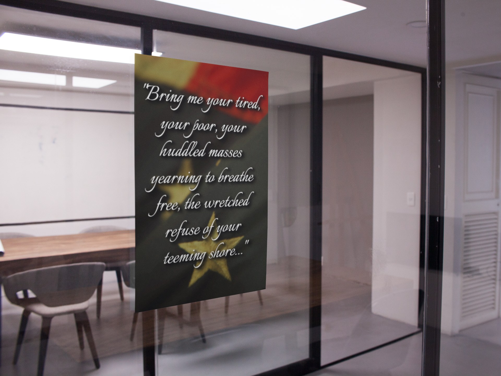 Matte Poster - “Bring me your tired…” Patriotic Immigration Quote