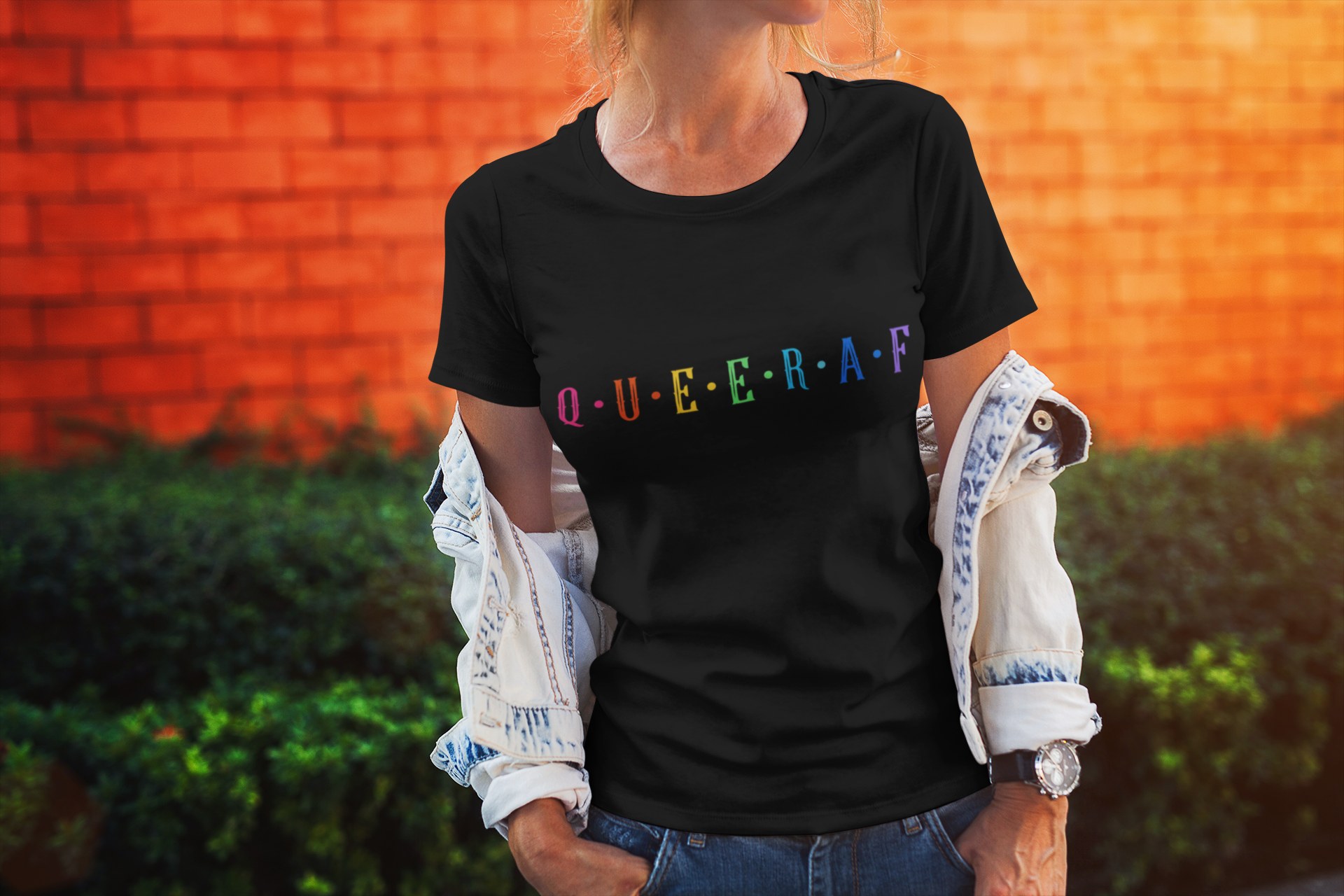 Queer AF Rainbow T-Shirt – Pride Graphic Tee