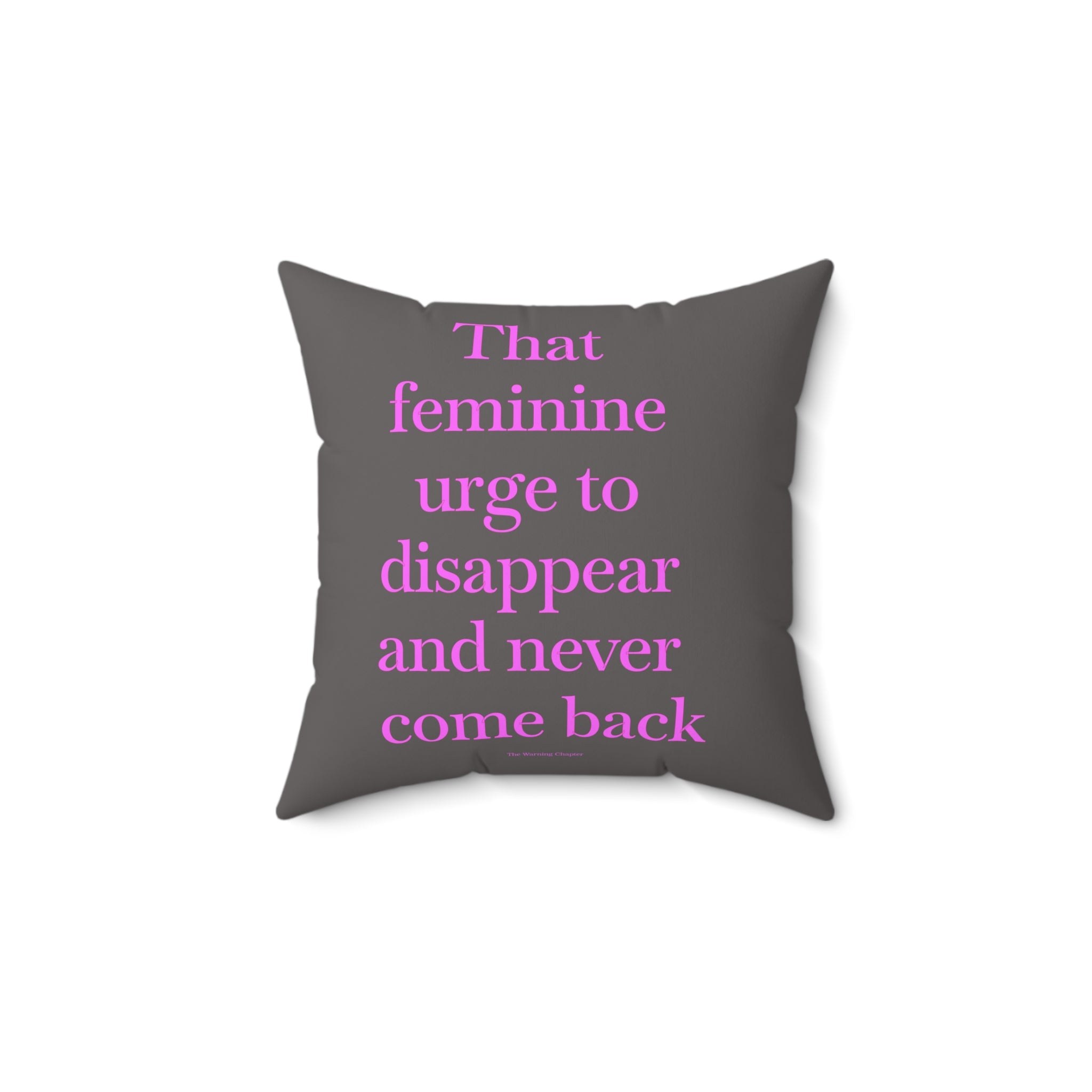 Quote Throw Pillow - 'Anxiety is just threat detection...' Grey Decorative Cushion