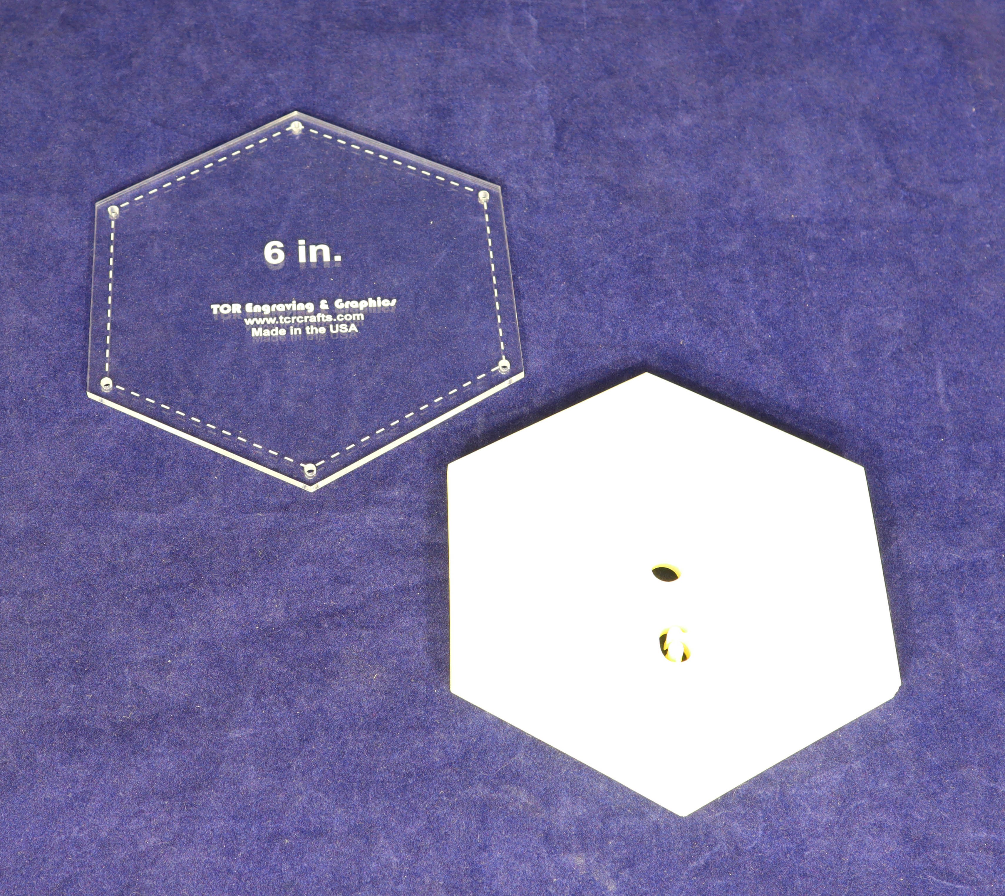 Clear acrylic quilting template