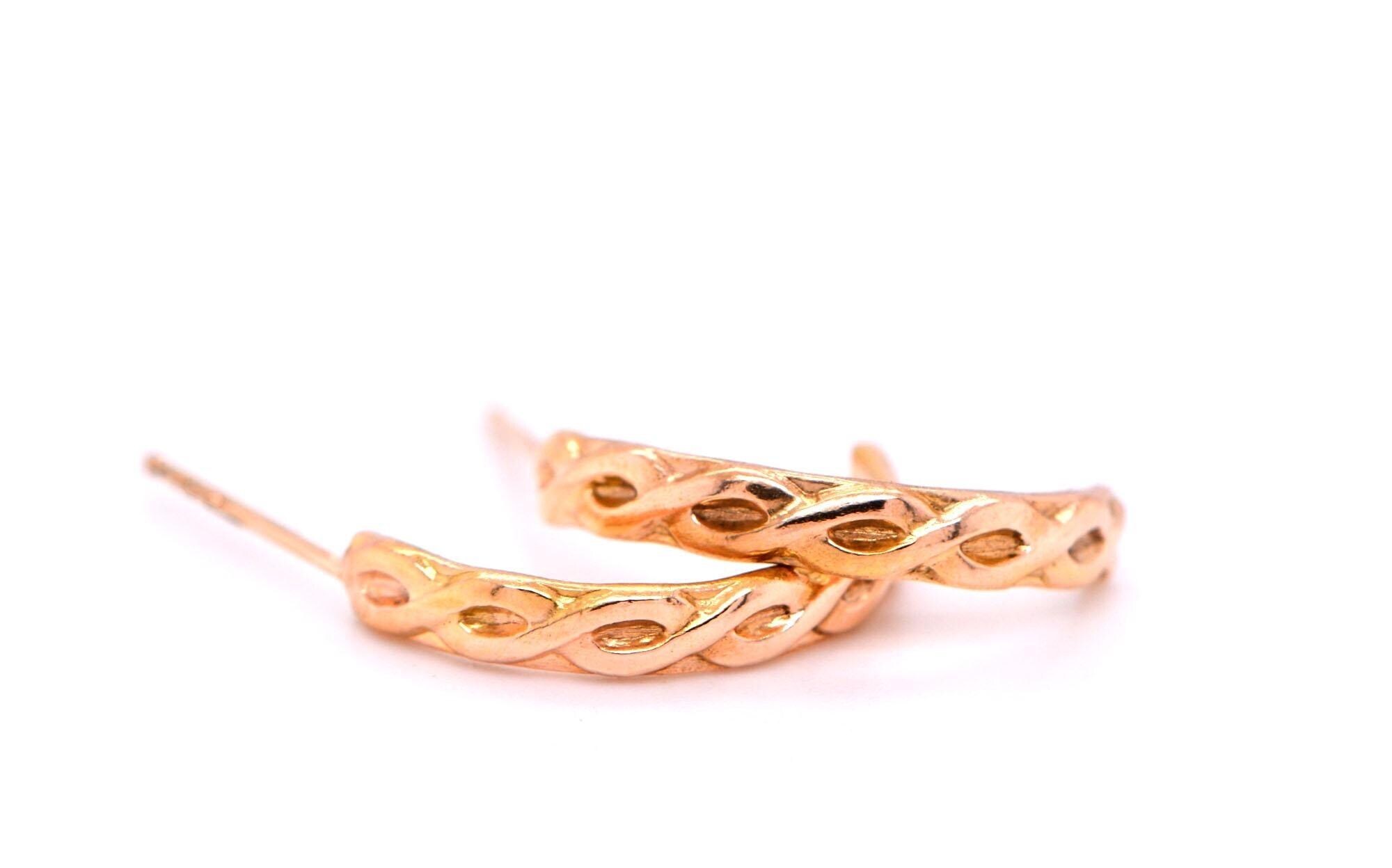 Half Hoop Earrings Solid 14k Gold, Everyday Earrings, Minimalist Hoops, Earrings for Women, Birthday Gift, Anniversary Gift for Her