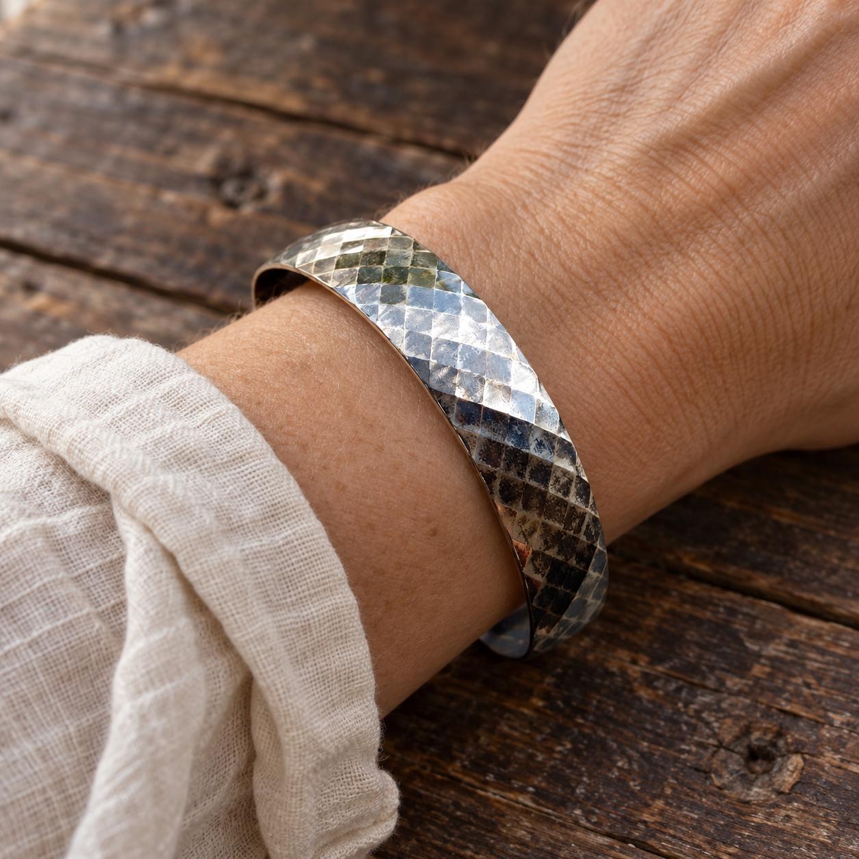 Sterling Silver Everyday Unisex Cuff Bracelet, main view