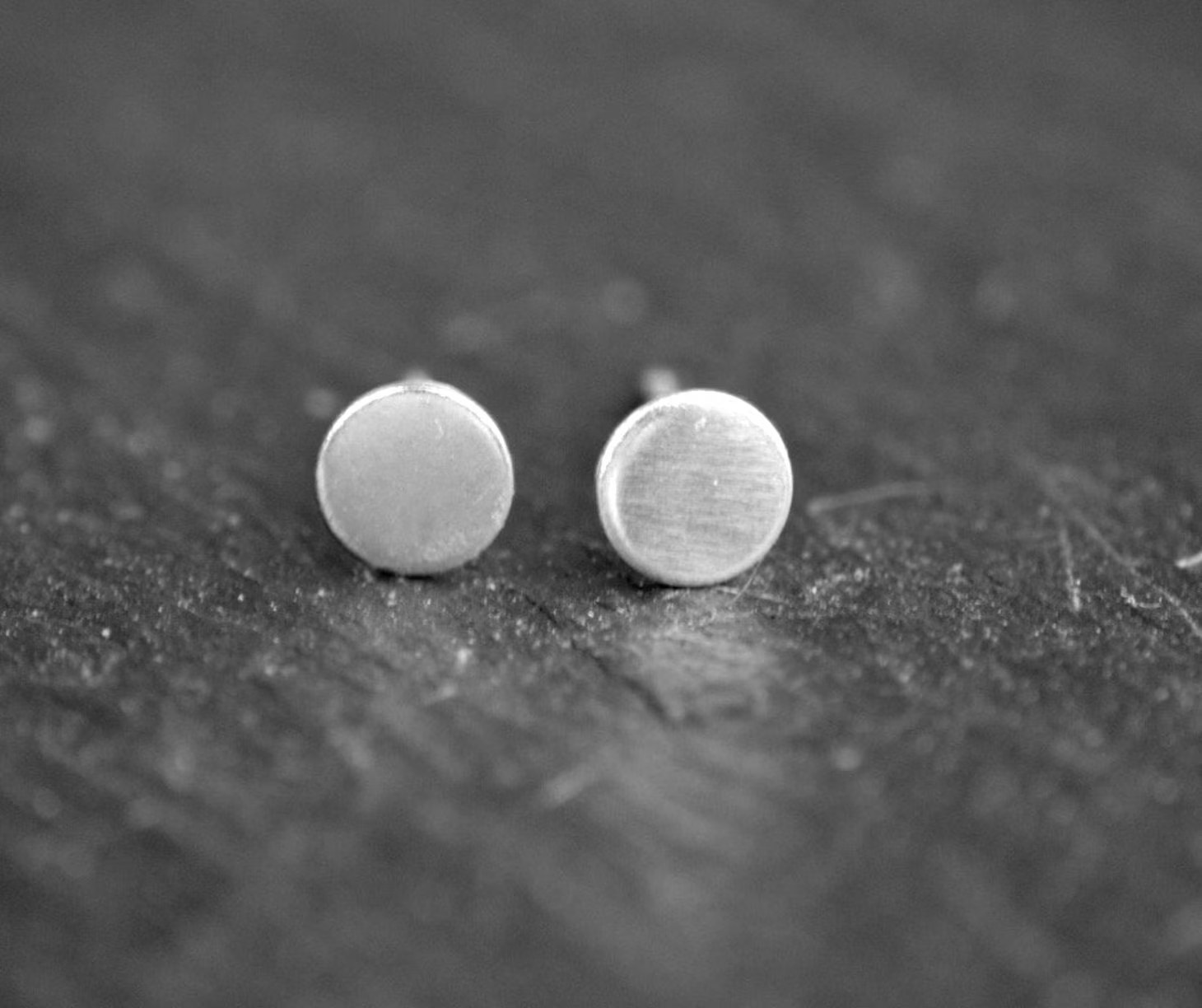 14k White Gold Circle Stud Earrings, Solid Gold Post Earring, Minimalist Studs, Everyday Earring, Girlfriend Gift, Birthday Gift, Women Gift