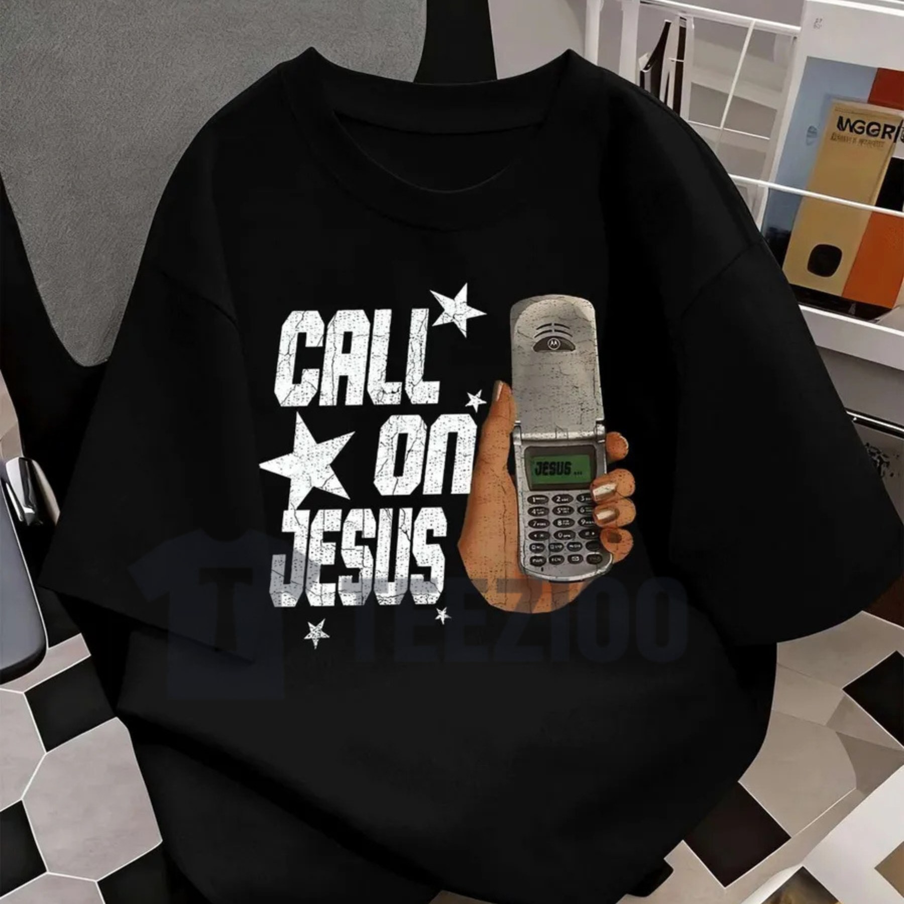 "Call On Jesus" Christian Men's Tee – Meaningful Religious Gift Shirt, view 2
