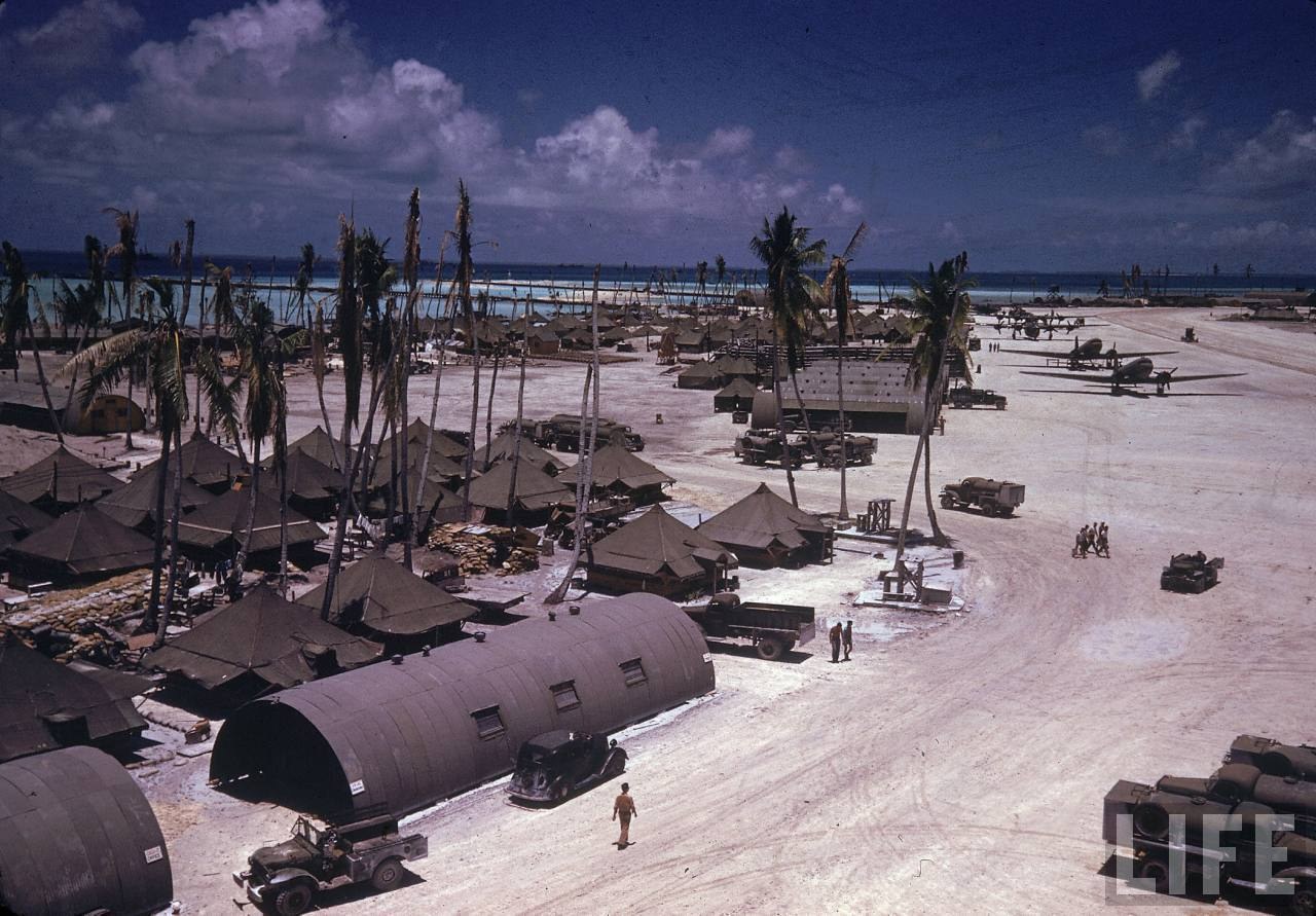 Historic aerial view of Tarawa